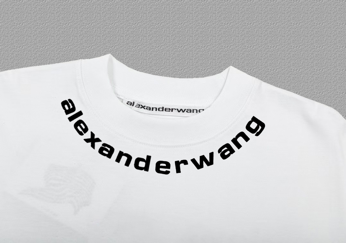 High-End Short Sleeve T-Shirts with Silica Letter Prints in 2025FW Collection - 图片 5