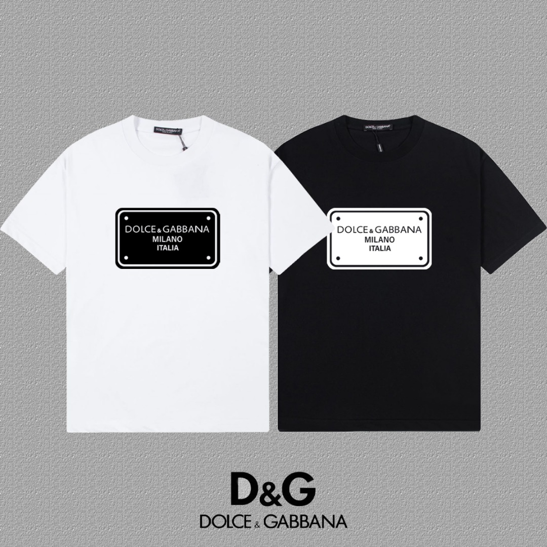 High-End Logo T-shirts: 2025FW Collection in Black and White, Various Sizes - 图片 3
