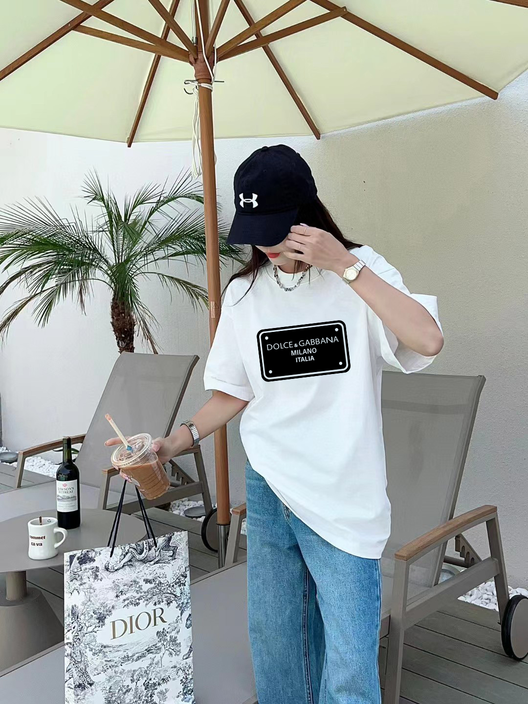 High-End 2025FW Short Sleeve T-Shirts with Logo Thickboard and Heavy-Pound Fabric - 图片 9