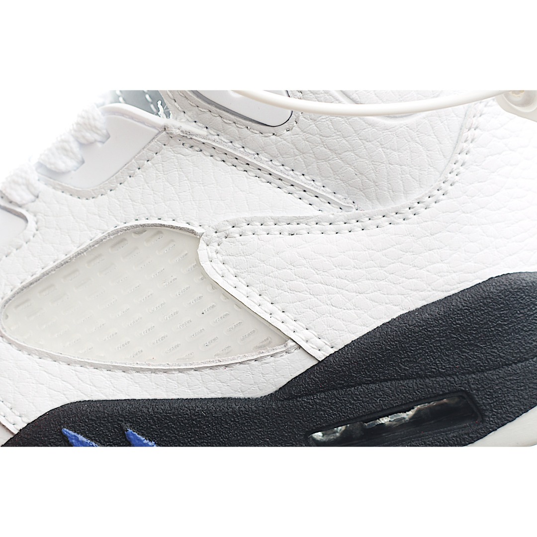 图片[9]-乔5 AJ 5代系带篮球气垫童鞋28-35 该鞋款属于篮球文化鞋，设计强度不足以支撑在进行篮球运动时穿着使用，缓震鞋口和人字形鞋底防滑，鞋面采用牛皮革、橡塑材料等多种材料拼接（缝/车线）而成-选品中心