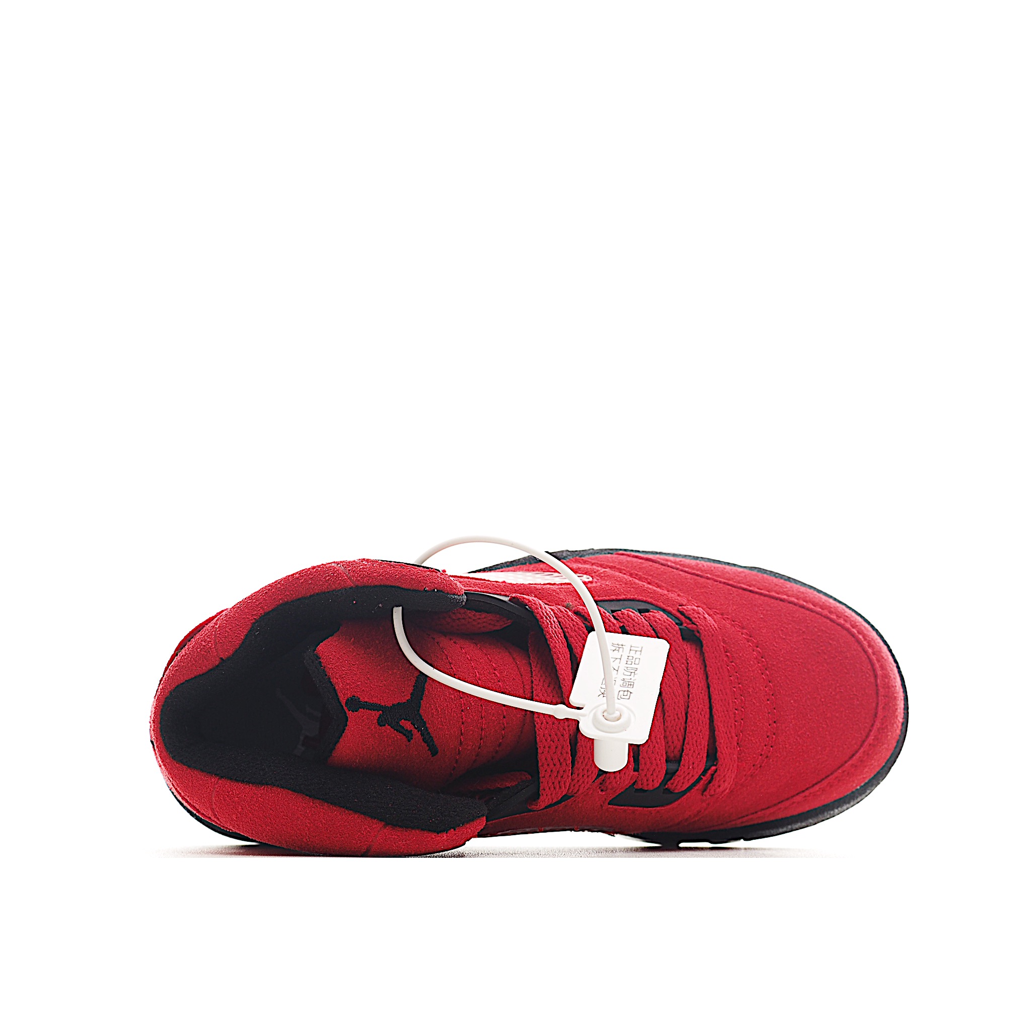 图片[4]-乔5 AJ 5代系带篮球气垫童鞋28-35 该鞋款属于篮球文化鞋，设计以支撑在进行篮球运动时穿着使用，缓震鞋口和人字形鞋底防滑，鞋面采用牛皮革、橡塑材料等多种材料拼接（缝/车线）而成-选品中心