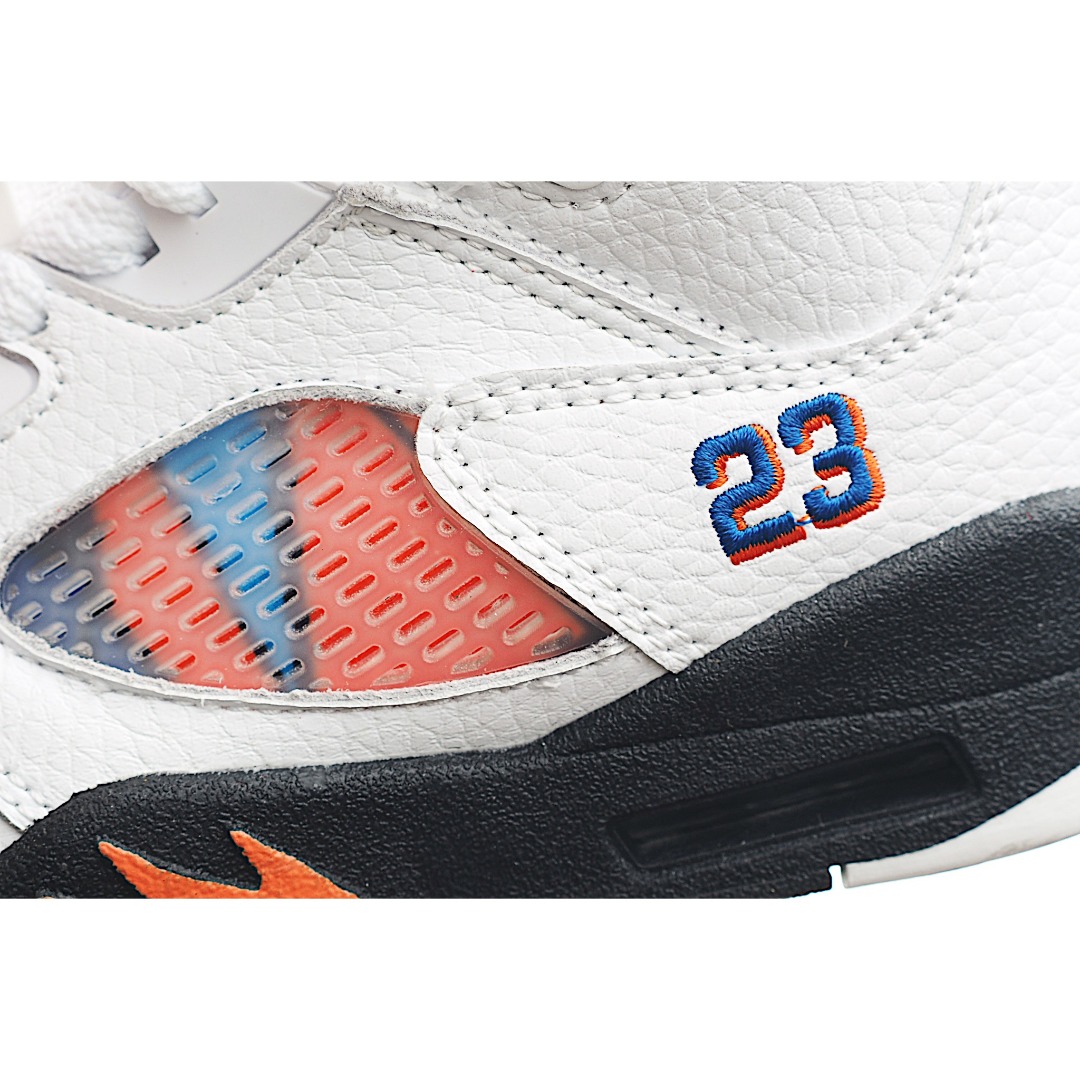 图片[8]-乔5 AJ 5代系带篮球气垫童鞋28-35 该鞋款属于篮球文化鞋，设计以支撑在进行篮球运动时穿着使用，缓震鞋口和人字形鞋底防滑，鞋面采用牛皮革、橡塑材料等多种材料拼接（缝/车线）而成-选品中心