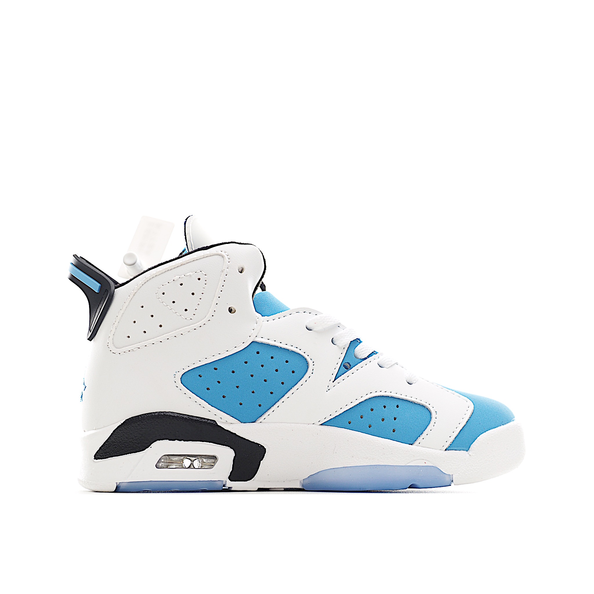 图片[3]-AJ 6代乔六高帮篮球气垫童鞋28-35 AJ 6 复刻大童运动童鞋采用优质鞋面，承袭令其享誉盛名的经典外观设计。穿孔设计，为孩子提供透气舒适的运动体验。-选品中心