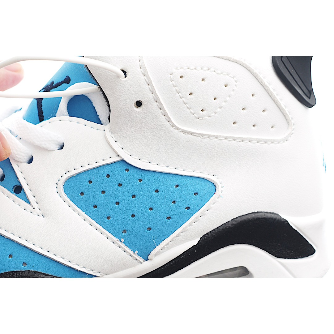 图片[9]-AJ 6代乔六高帮篮球气垫童鞋28-35 AJ 6 复刻大童运动童鞋采用优质鞋面，承袭令其享誉盛名的经典外观设计。穿孔设计，为孩子提供透气舒适的运动体验。-选品中心