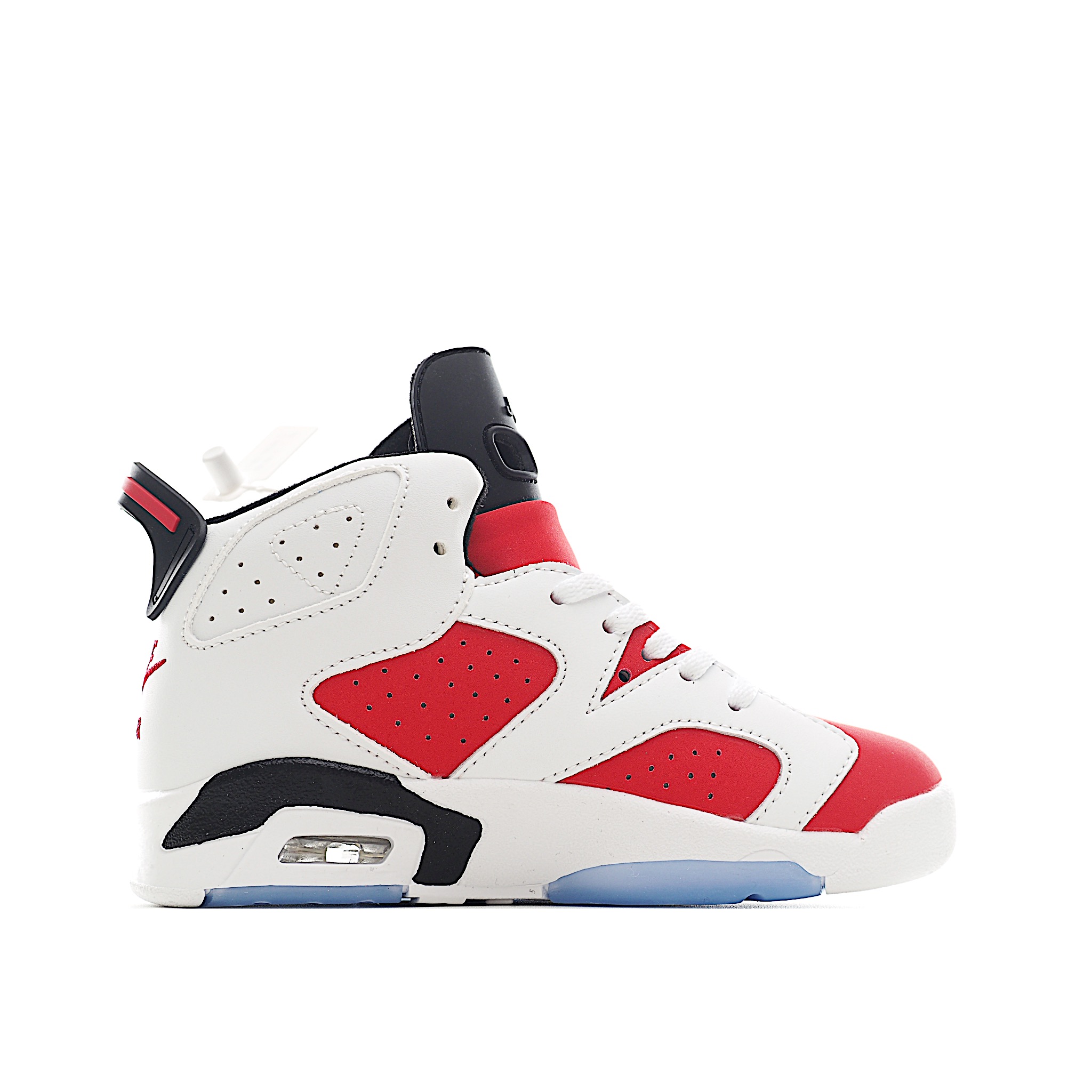 图片[3]-AJ 6代乔六高帮篮球气垫童鞋28-35 AJ 6 复刻大童运动童鞋采用优质鞋面，承袭令其享誉盛名的经典外观设计。穿孔设计，为孩子提供透气舒适的运动体验。-选品中心