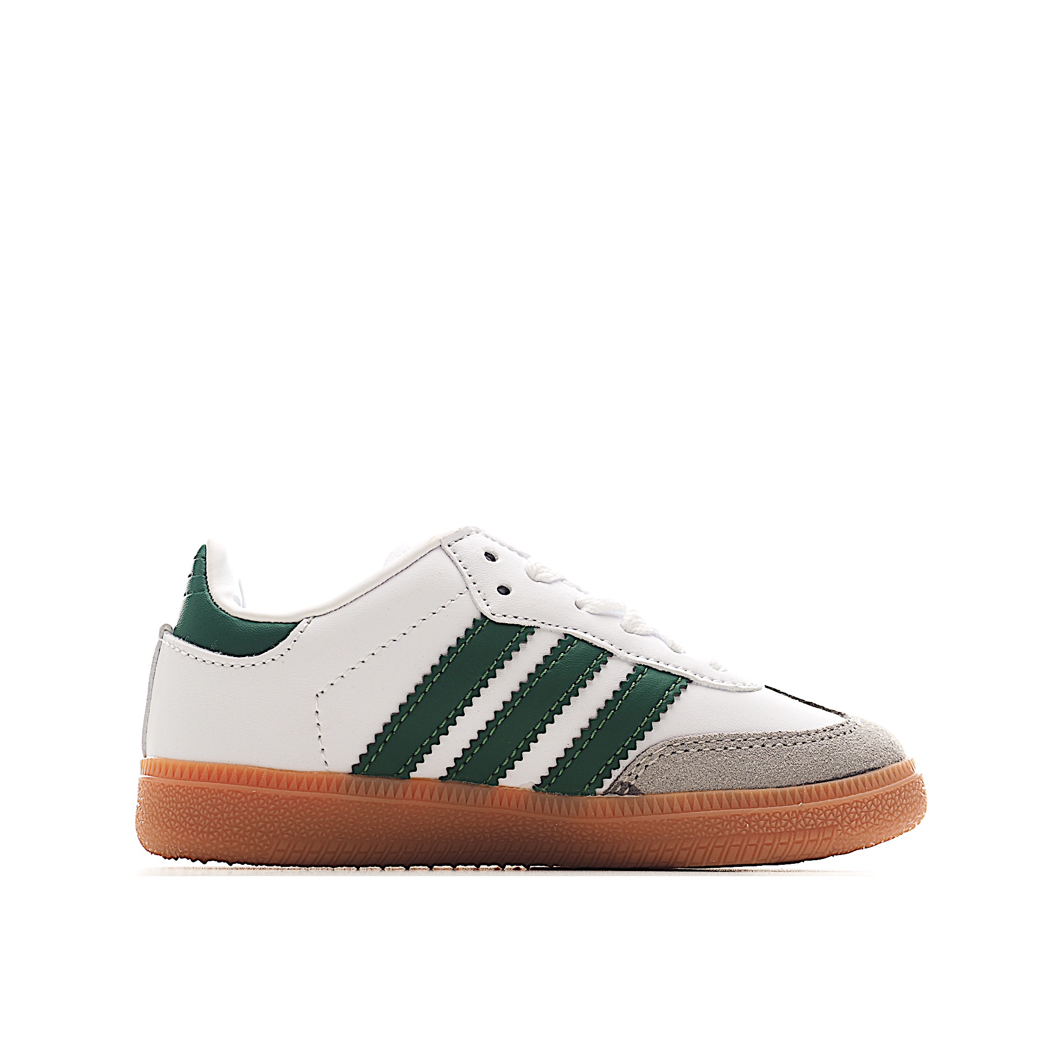 图片[2]-AD 德训 低帮儿童休闲鞋 注：22-27松紧带，28-37系带 如果你回到 1960 年代，你会发现职业足球运动员穿着桑巴，就像这些婴儿鞋一样，几乎就像他们一样。尺寸缩小适合儿童，配有柔软的鞋垫，在全天玩耍时感觉舒适。皮革鞋面、胶橡胶鞋底和3条纹保持经典。 货号：1334 尺码：22-37-选品中心