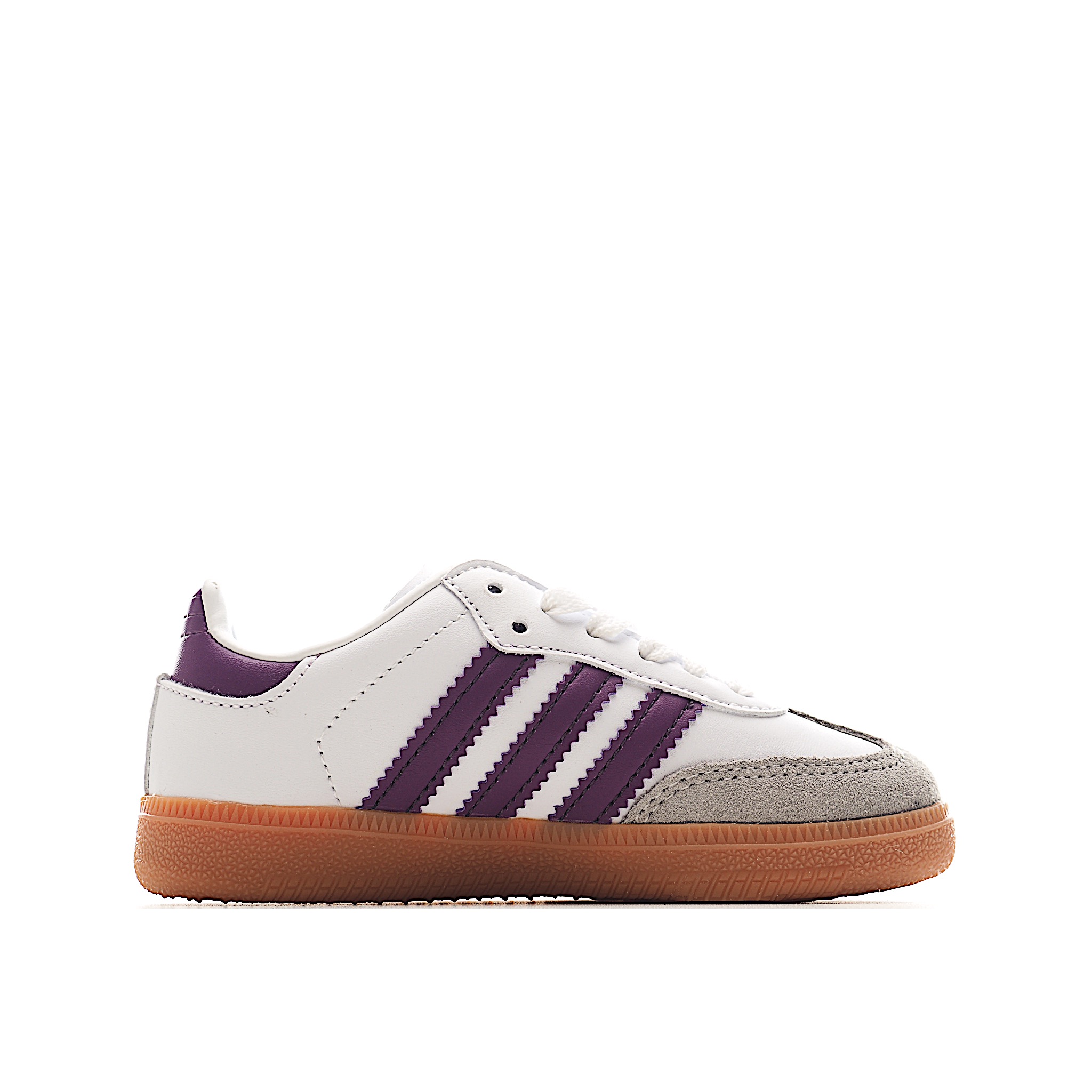 图片[2]-AD 德训 低帮儿童休闲鞋 注：22-27松紧带，28-37系带 如果你回到 1960 年代，你会发现职业足球运动员穿着桑巴，就像这些婴儿鞋一样，几乎就像他们一样。尺寸缩小适合儿童，配有柔软的鞋垫，在全天玩耍时感觉舒适。皮革鞋面、胶橡胶鞋底和3条纹保持经典。 货号：8848 尺码：22-37-选品中心