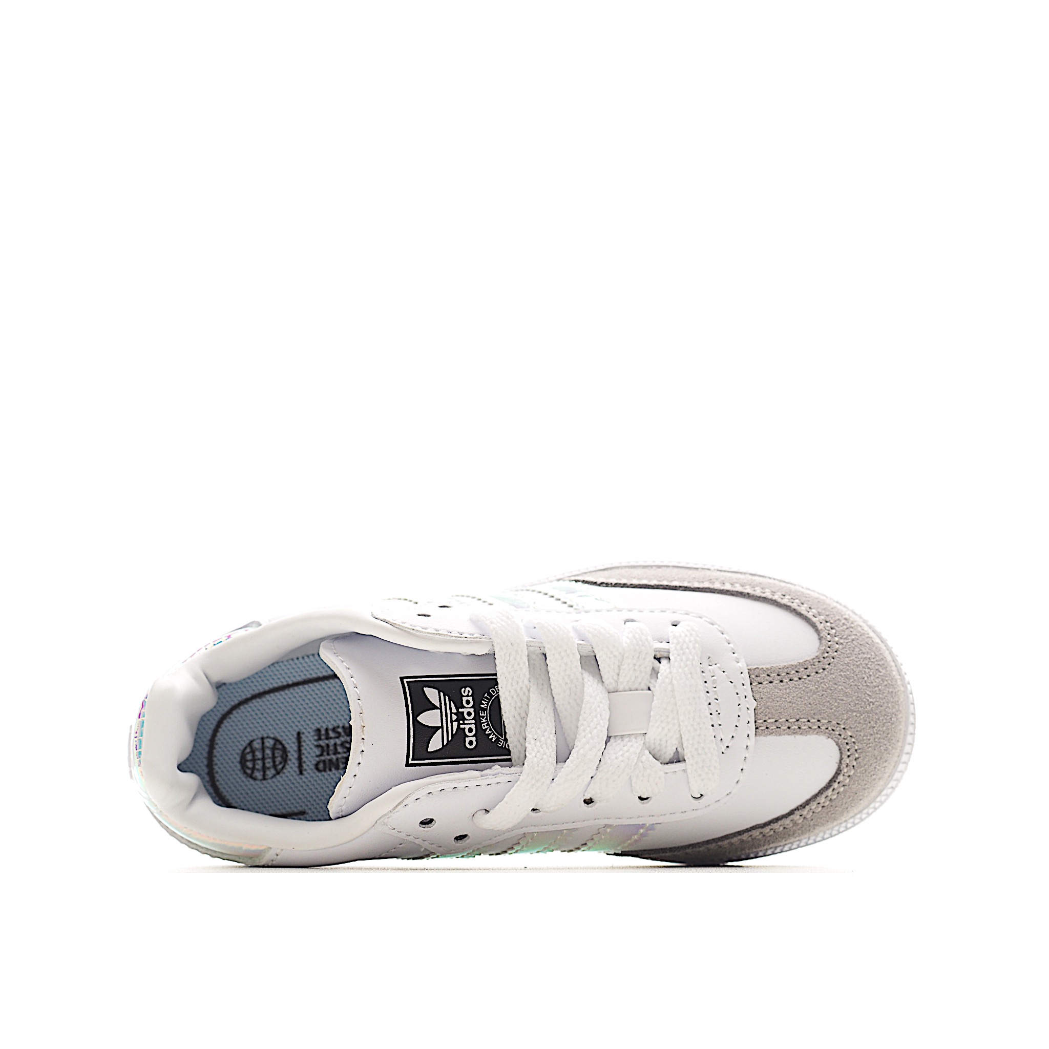 图片[6]-AD 德训 低帮儿童休闲鞋 注：22-27松紧带，28-37系带 如果你回到 1960 年代，你会发现职业足球运动员穿着桑巴，就像这些婴儿鞋一样，几乎就像他们一样。尺寸缩小适合儿童，配有柔软的鞋垫，在全天玩耍时感觉舒适。皮革鞋面、胶橡胶鞋底和3条纹保持经典。 货号：6279 尺码：22-37-选品中心