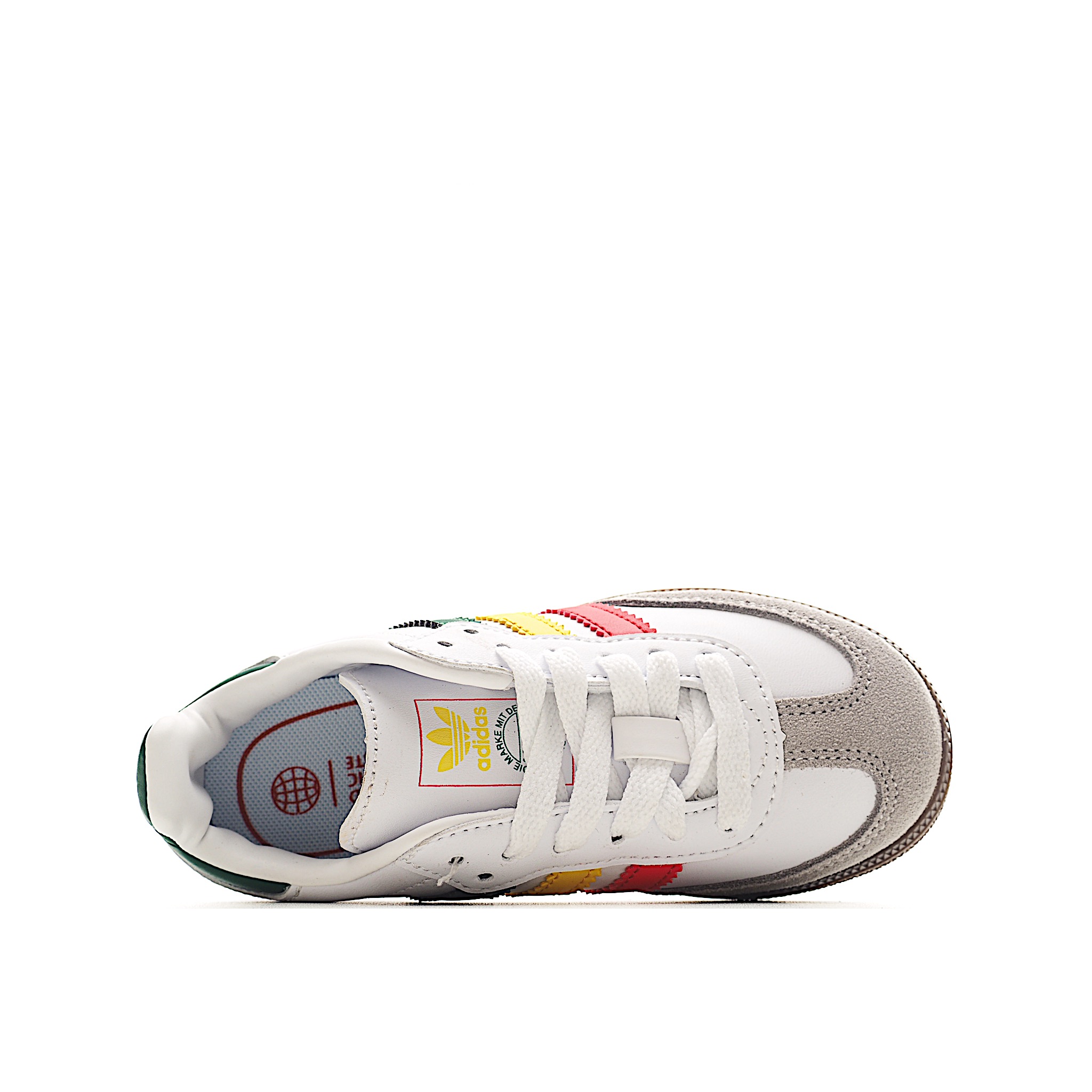 图片[5]-AD 德训 低帮儿童休闲鞋 注：22-27松紧带，28-37系带 如果你回到 1960 年代，你会发现职业足球运动员穿着桑巴，就像这些婴儿鞋一样，几乎就像他们一样。尺寸缩小适合儿童，配有柔软的鞋垫，在全天玩耍时感觉舒适。皮革鞋面、胶橡胶鞋底和3条纹保持经典。 货号：3118 尺码：22-37-选品中心