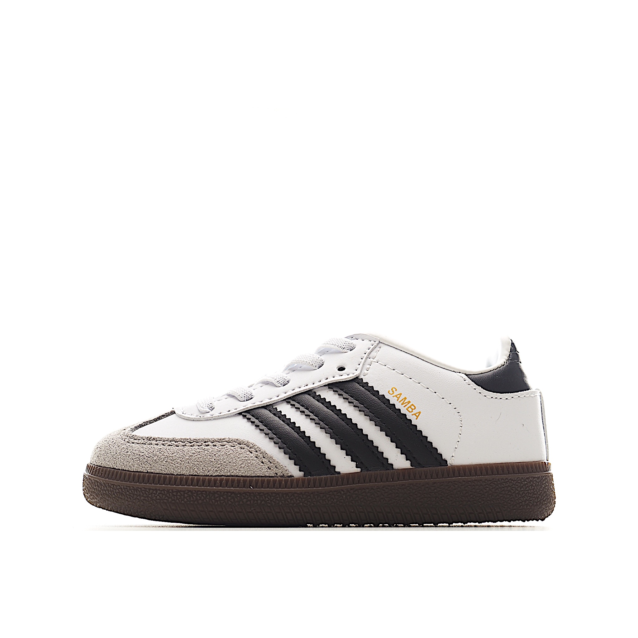 AD 德训 低帮儿童休闲鞋 注:22-27松紧带,28-37系带 如果你回到 1960 年代,你会发现职业足球运动员穿着桑巴,就像这些婴儿鞋一样,几乎就像他们一样。尺寸缩小适合儿童,配有柔软的鞋垫,在全天玩耍时感觉舒适。皮革鞋面、胶橡胶鞋底和3条纹保持经典。 货号:3677 尺码:22-37-选品中心