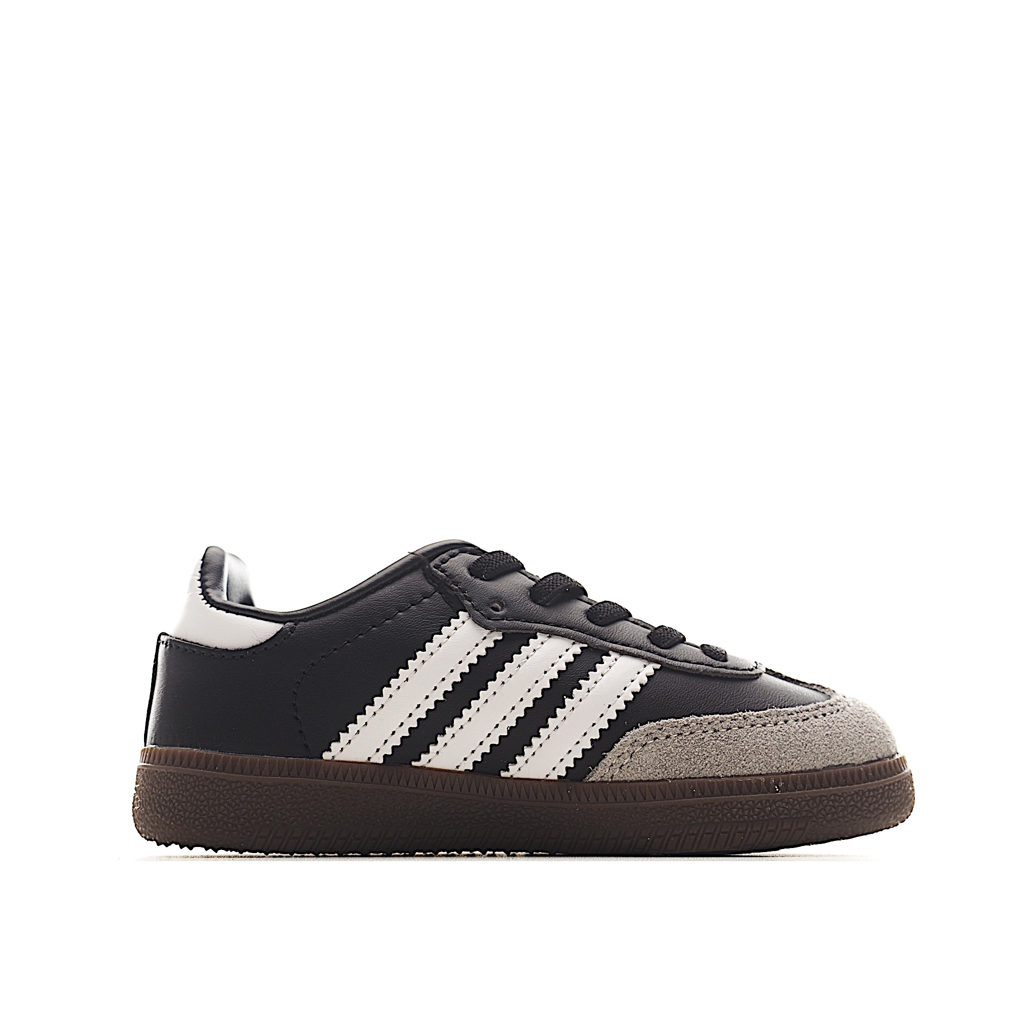 图片[2]-AD 德训 低帮儿童休闲鞋 注：22-27松紧带，28-37系带 如果你回到 1960 年代，你会发现职业足球运动员穿着桑巴，就像这些婴儿鞋一样，几乎就像他们一样。尺寸缩小适合儿童，配有柔软的鞋垫，在全天玩耍时感觉舒适。皮革鞋面、胶橡胶鞋底和3条纹保持经典。 货号：3677 尺码：22-37-选品中心