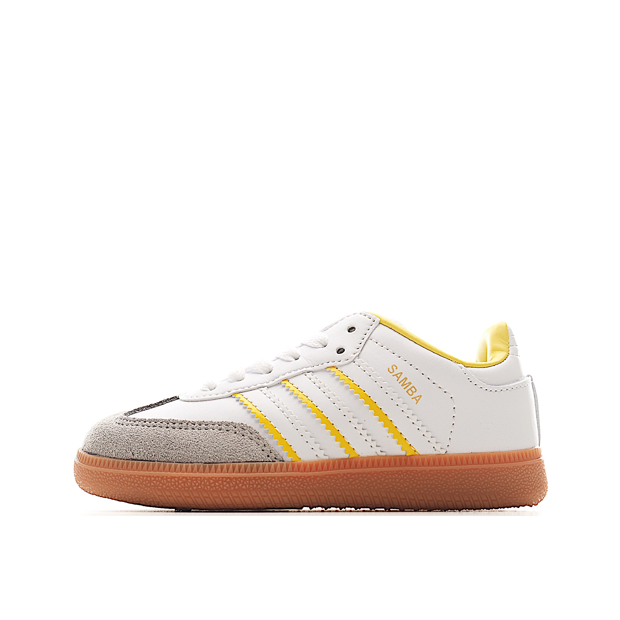 AD 德训 低帮儿童休闲鞋 注:22-27松紧带,28-37系带 如果你回到 1960 年代,你会发现职业足球运动员穿着桑巴,就像这些婴儿鞋一样,几乎就像他们一样。尺寸缩小适合儿童,配有柔软的鞋垫,在全天玩耍时感觉舒适。皮革鞋面、胶橡胶鞋底和3条纹保持经典。 货号:5582 尺码:22-37-选品中心