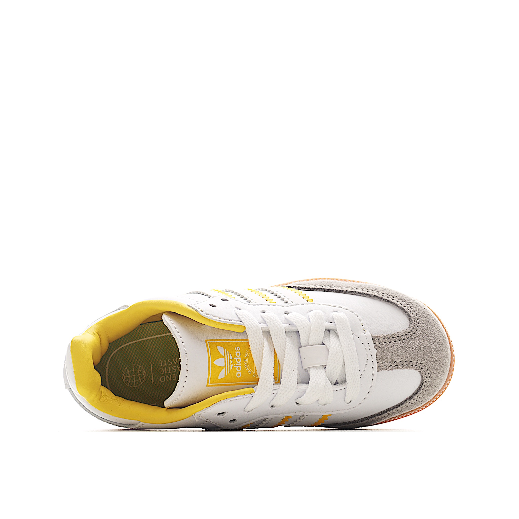 图片[5]-AD 德训 低帮儿童休闲鞋 注：22-27松紧带，28-37系带 如果你回到 1960 年代，你会发现职业足球运动员穿着桑巴，就像这些婴儿鞋一样，几乎就像他们一样。尺寸缩小适合儿童，配有柔软的鞋垫，在全天玩耍时感觉舒适。皮革鞋面、胶橡胶鞋底和3条纹保持经典。 货号：5582 尺码：22-37-选品中心