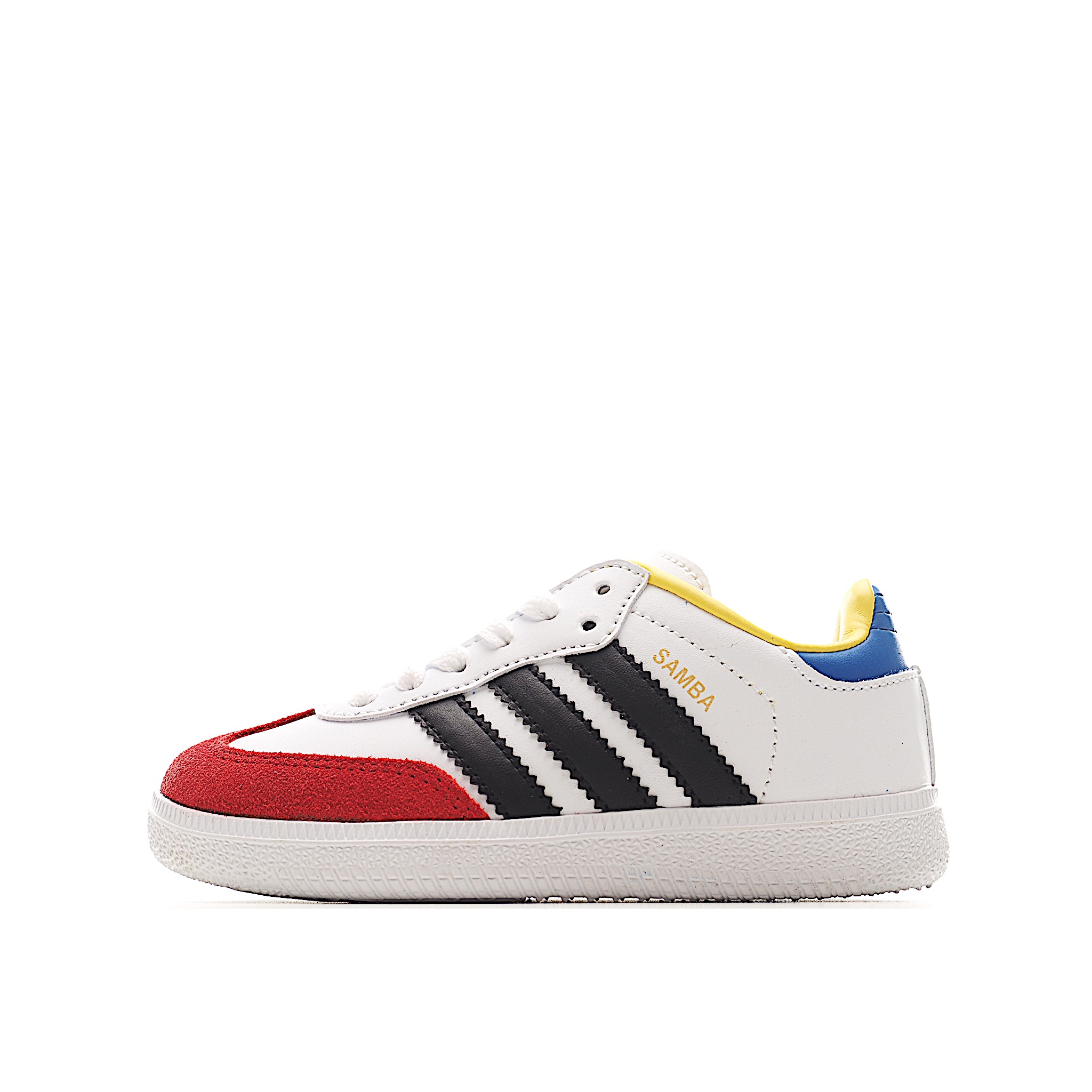 AD 德训 低帮儿童休闲鞋 注:22-27松紧带,28-37系带 如果你回到 1960 年代,你会发现职业足球运动员穿着桑巴,就像这些婴儿鞋一样,几乎就像他们一样。尺寸缩小适合儿童,配有柔软的鞋垫,在全天玩耍时感觉舒适。皮革鞋面、胶橡胶鞋底和3条纹保持经典。 货号:3964 尺码:22-37-选品中心