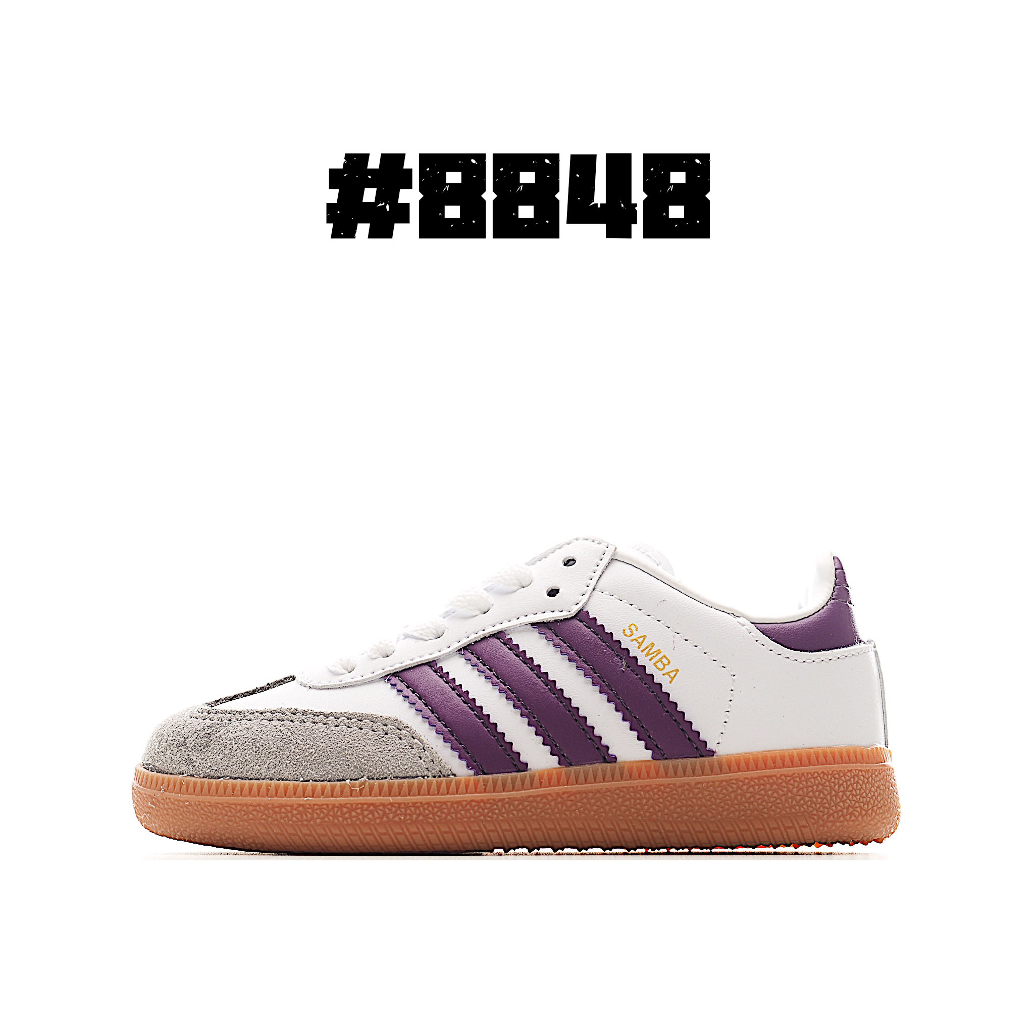 图片[4]-AD 德训 低帮儿童休闲鞋 注：22-27松紧带，28-37系带 如果你回到 1960 年代，你会发现职业足球运动员穿着桑巴，就像这些婴儿鞋一样，几乎就像他们一样。尺寸缩小适合儿童，配有柔软的鞋垫，在全天玩耍时感觉舒适。皮革鞋面、胶橡胶鞋底和3条纹保持经典。 尺码：22-37-选品中心