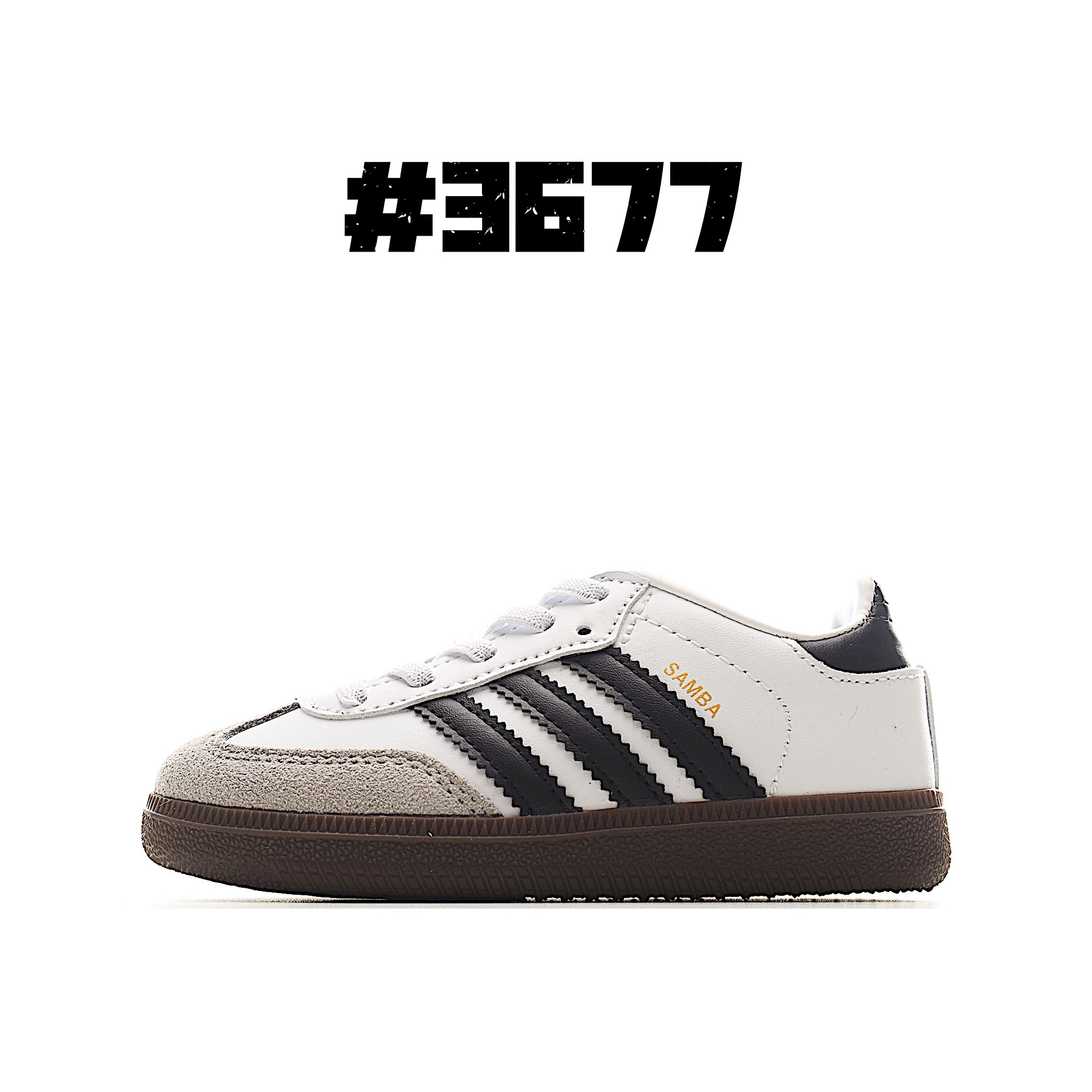 图片[3]-AD 德训 低帮儿童休闲鞋 注：22-27松紧带，28-37系带 如果你回到 1960 年代，你会发现职业足球运动员穿着桑巴，就像这些婴儿鞋一样，几乎就像他们一样。尺寸缩小适合儿童，配有柔软的鞋垫，在全天玩耍时感觉舒适。皮革鞋面、胶橡胶鞋底和3条纹保持经典。 尺码：22-37-选品中心