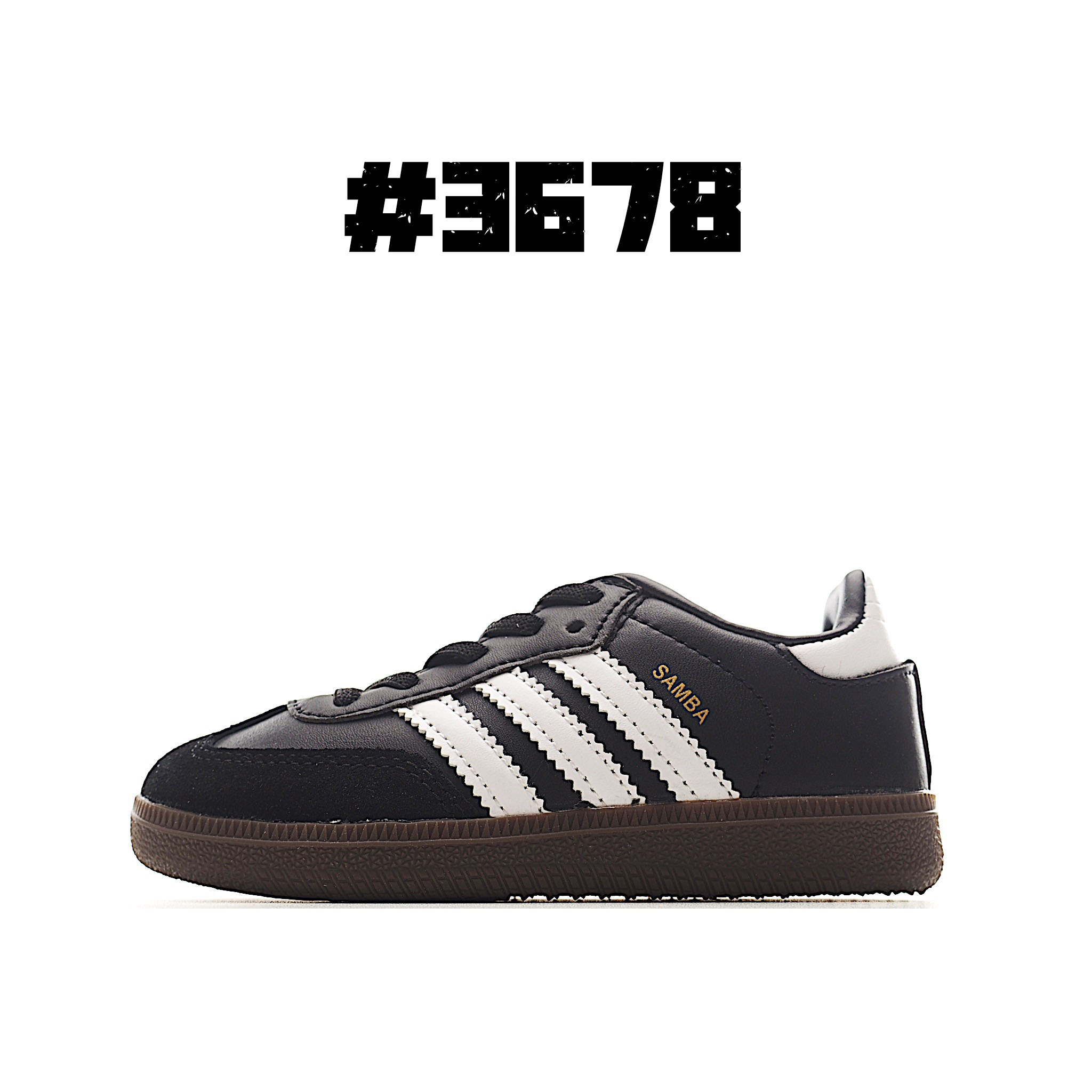 图片[2]-AD 德训 低帮儿童休闲鞋 注：22-27松紧带，28-37系带 如果你回到 1960 年代，你会发现职业足球运动员穿着桑巴，就像这些婴儿鞋一样，几乎就像他们一样。尺寸缩小适合儿童，配有柔软的鞋垫，在全天玩耍时感觉舒适。皮革鞋面、胶橡胶鞋底和3条纹保持经典。 尺码：22-37-选品中心