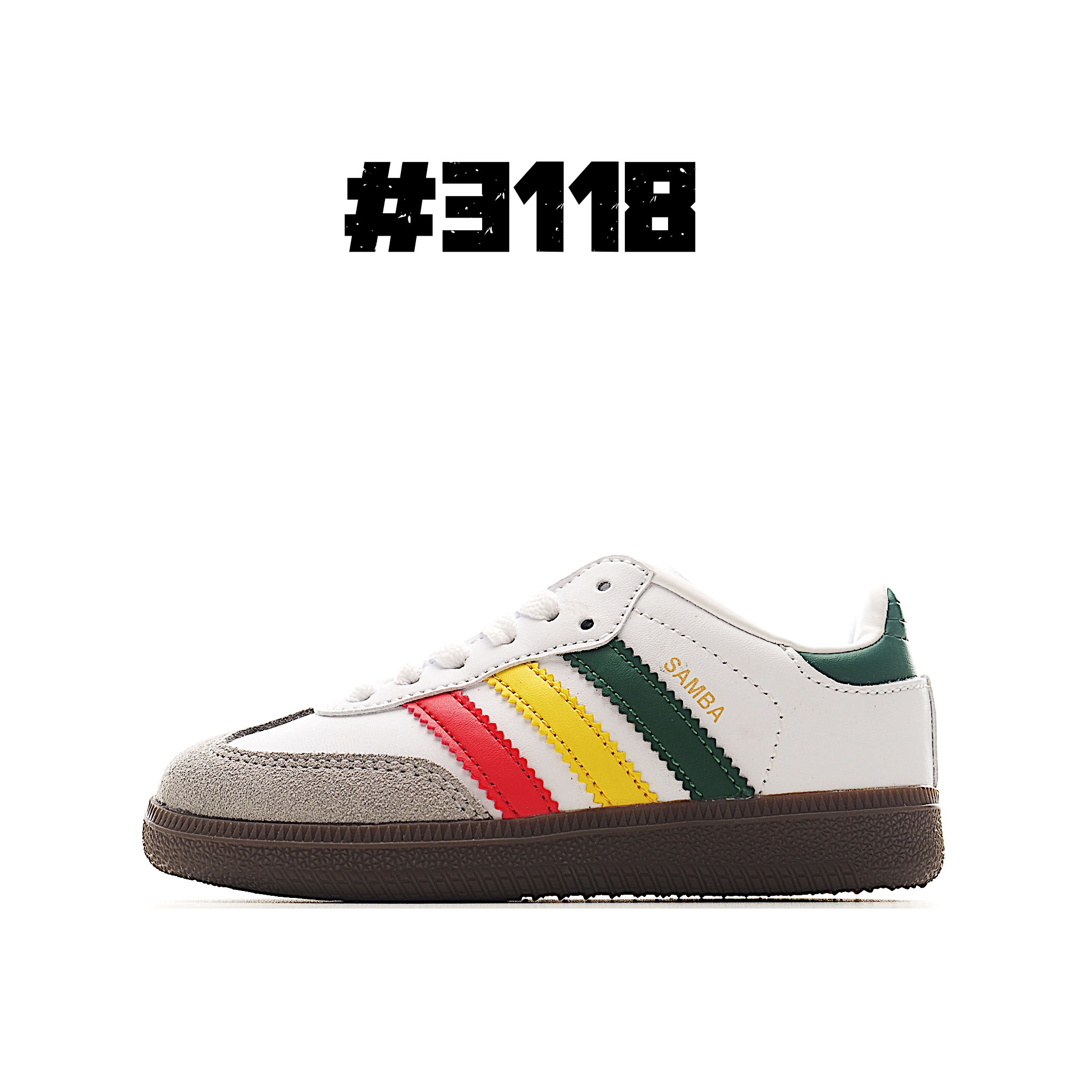 AD 德训 低帮儿童休闲鞋 注：22-27松紧带，28-37系带 如果你回到 1960 年代，你会发现职业足球运动员穿着桑巴，就像这些婴儿鞋一样，几乎就像他们一样。尺寸缩小适合儿童，配有柔软的鞋垫，在全天玩耍时感觉舒适。皮革鞋面、胶橡胶鞋底和3条纹保持经典。 尺码：22-37-选品中心