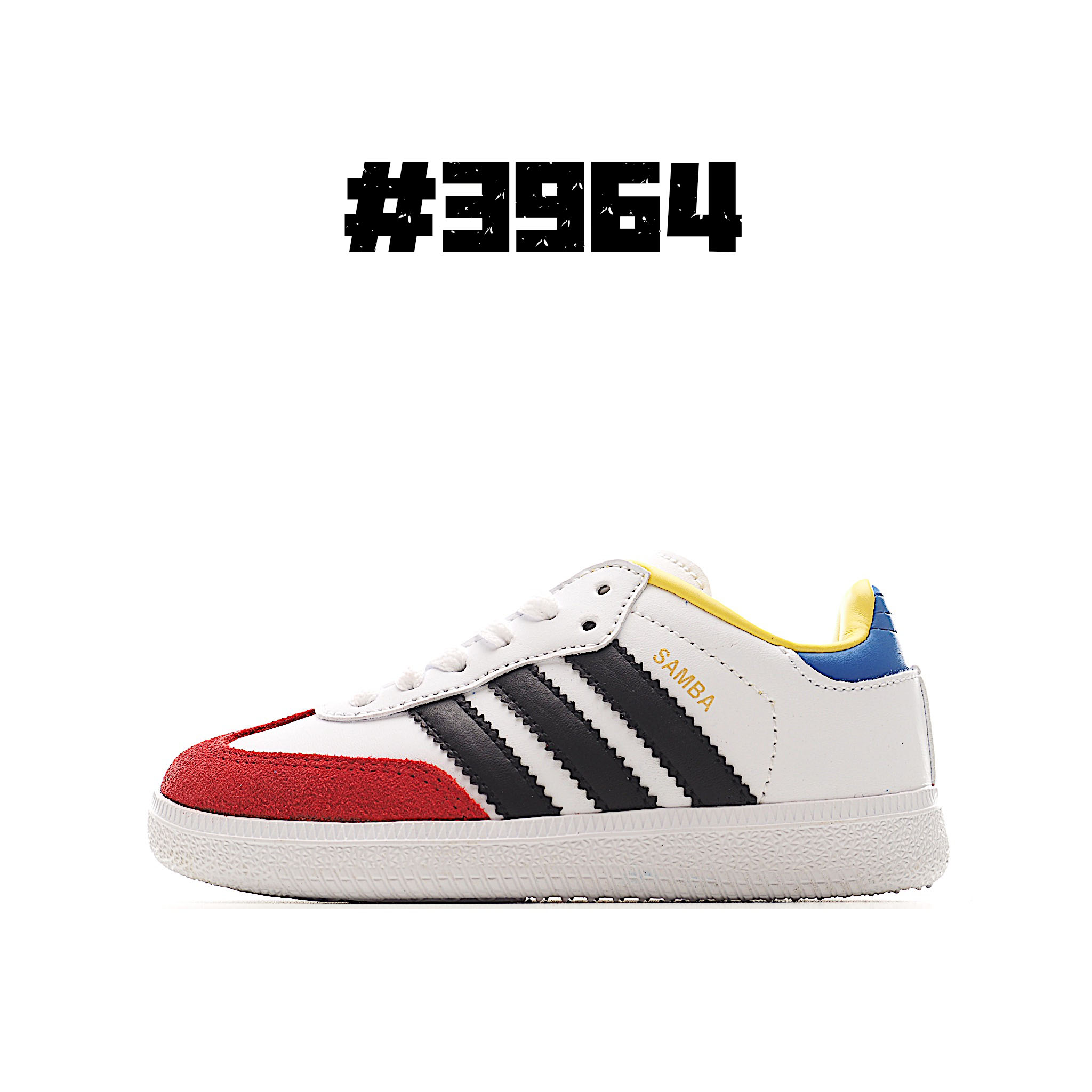 图片[6]-AD 德训 低帮儿童休闲鞋 注：22-27松紧带，28-37系带 如果你回到 1960 年代，你会发现职业足球运动员穿着桑巴，就像这些婴儿鞋一样，几乎就像他们一样。尺寸缩小适合儿童，配有柔软的鞋垫，在全天玩耍时感觉舒适。皮革鞋面、胶橡胶鞋底和3条纹保持经典。 尺码：22-37-选品中心