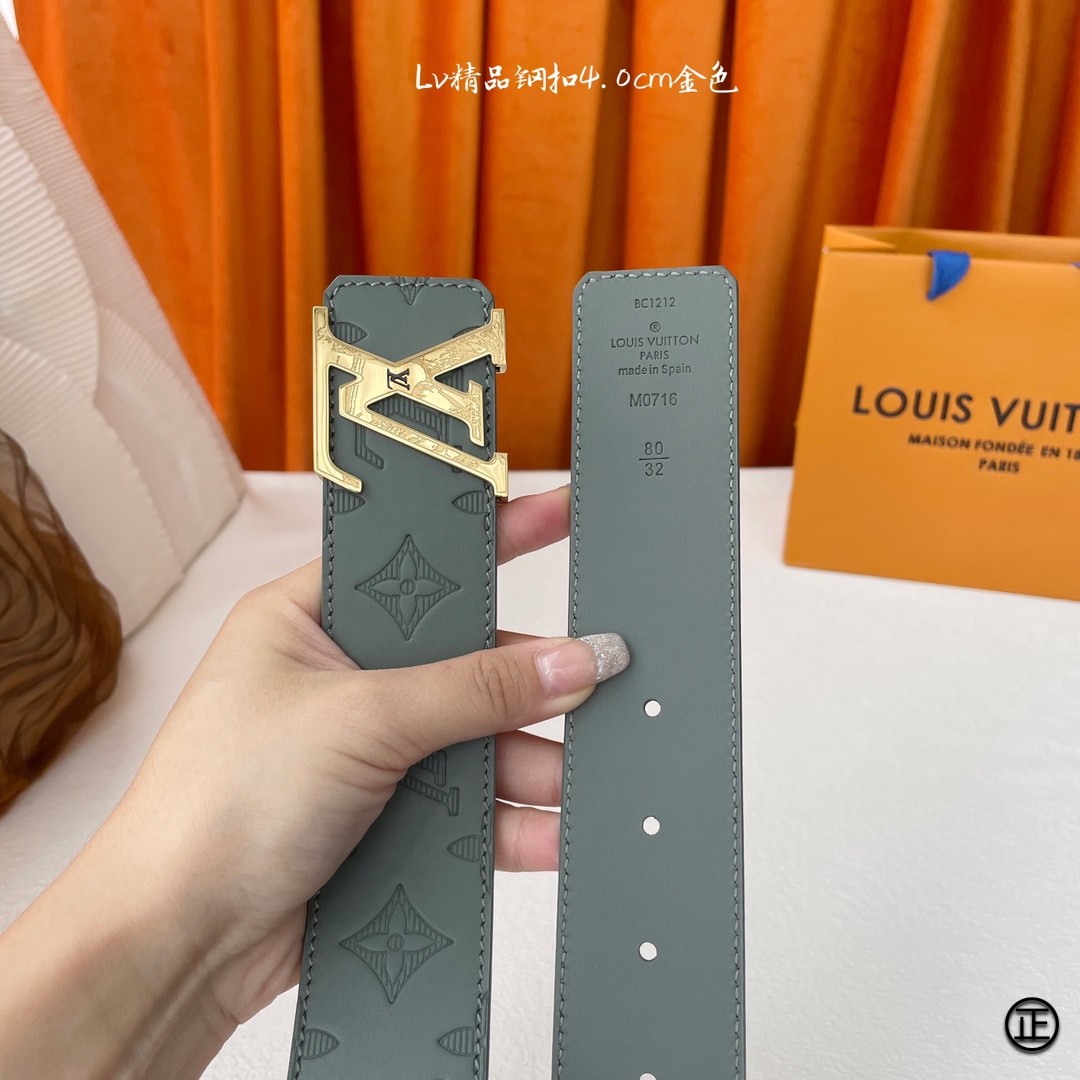 LouisVuitton爆款高品质官网同款宽度4.0厘米扣头采用不锈钢精品雕刻原单品质带身采用进口小牛皮