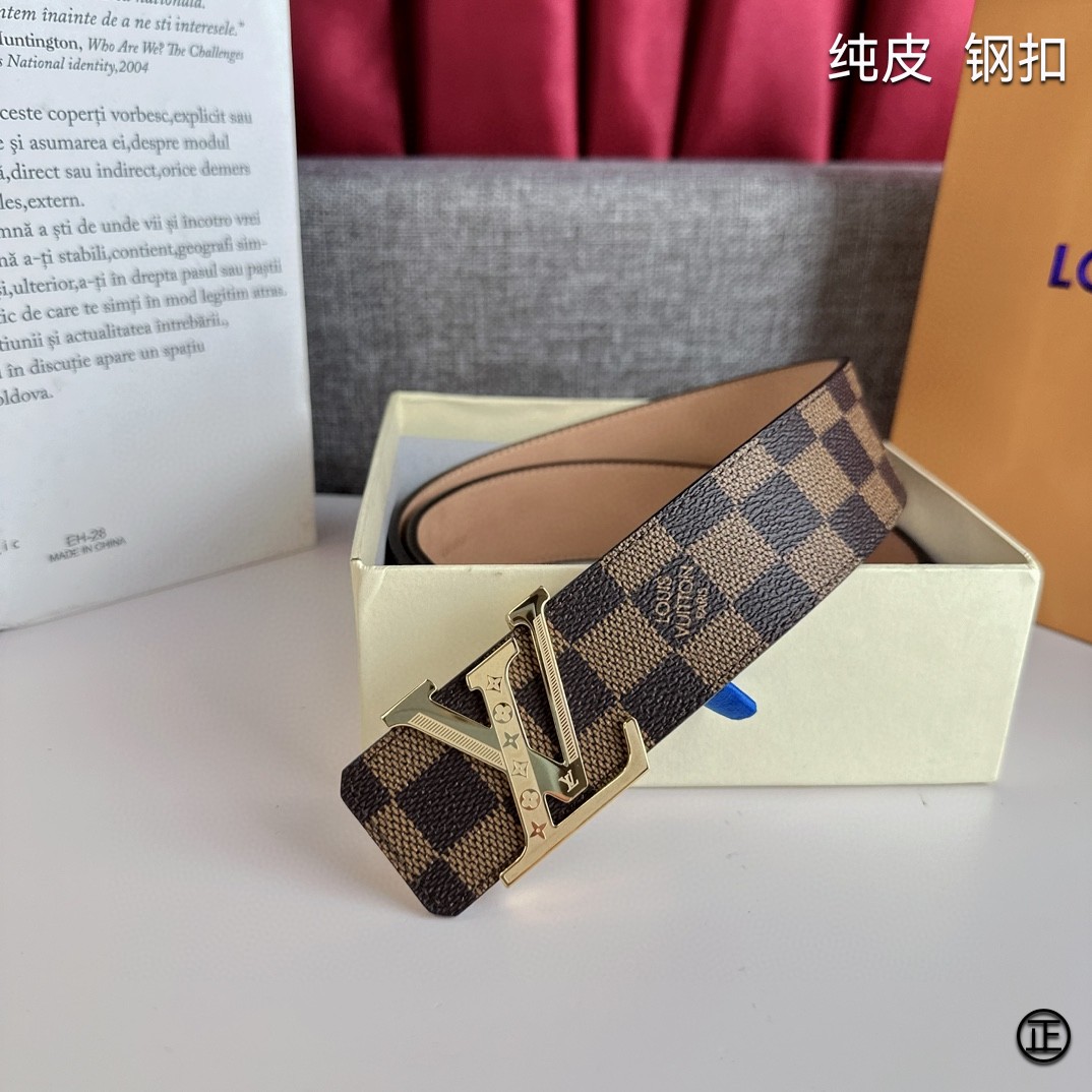 LOUISVUITTON[正]原单品质经典印花搭配原单精品扣精工制作细节看图实物拍摄高端奢华宽度4.0c