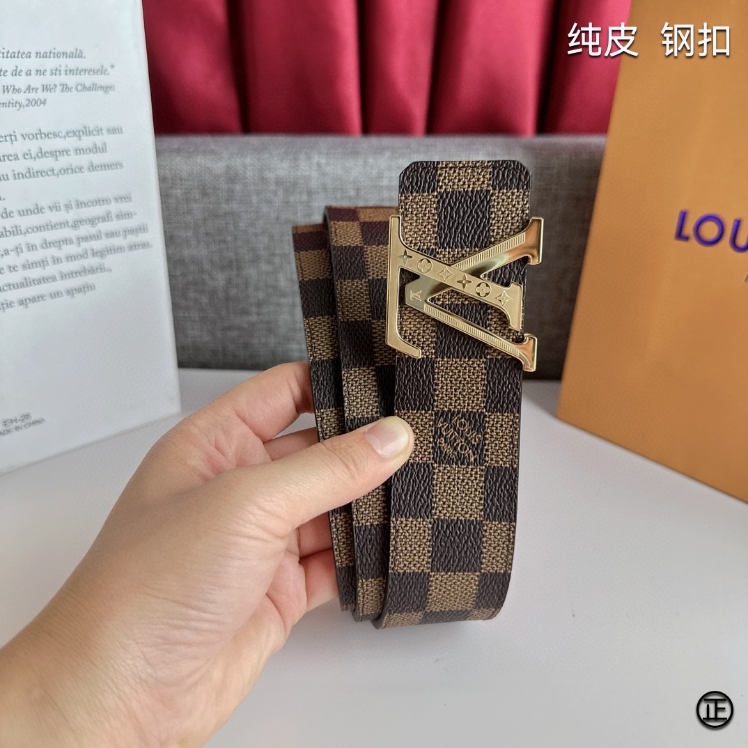 LOUISVUITTON[正]原单品质经典印花搭配原单精品扣精工制作细节看图实物拍摄高端奢华宽度4.0c