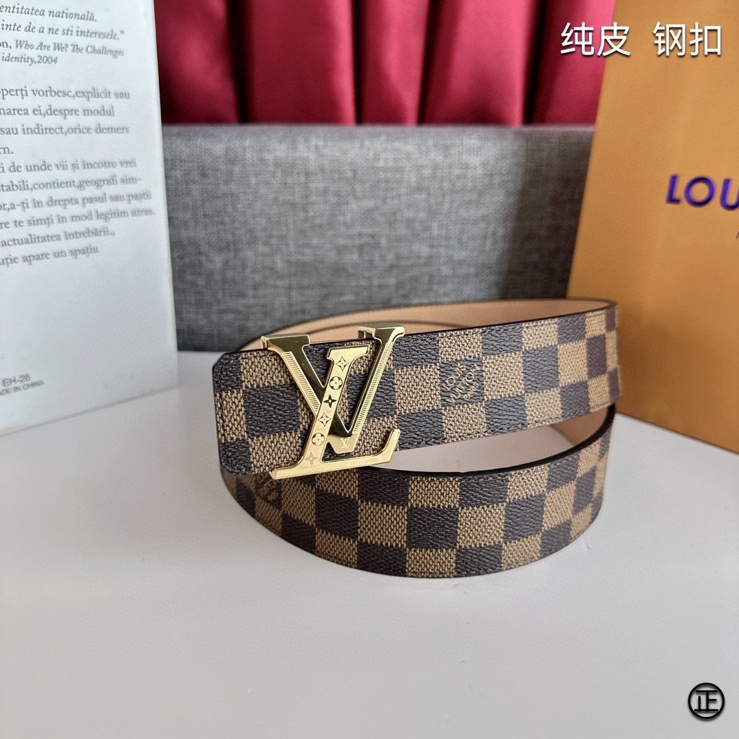 LOUISVUITTON[正]原单品质经典印花搭配原单精品扣精工制作细节看图实物拍摄高端奢华宽度4.0c