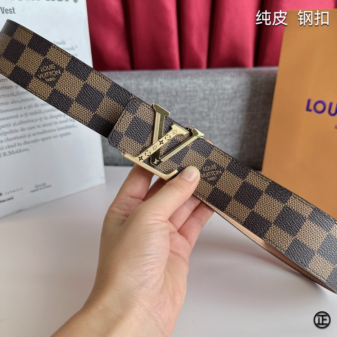 LOUISVUITTON[正]原单品质经典印花搭配原单精品扣精工制作细节看图实物拍摄高端奢华宽度4.0c