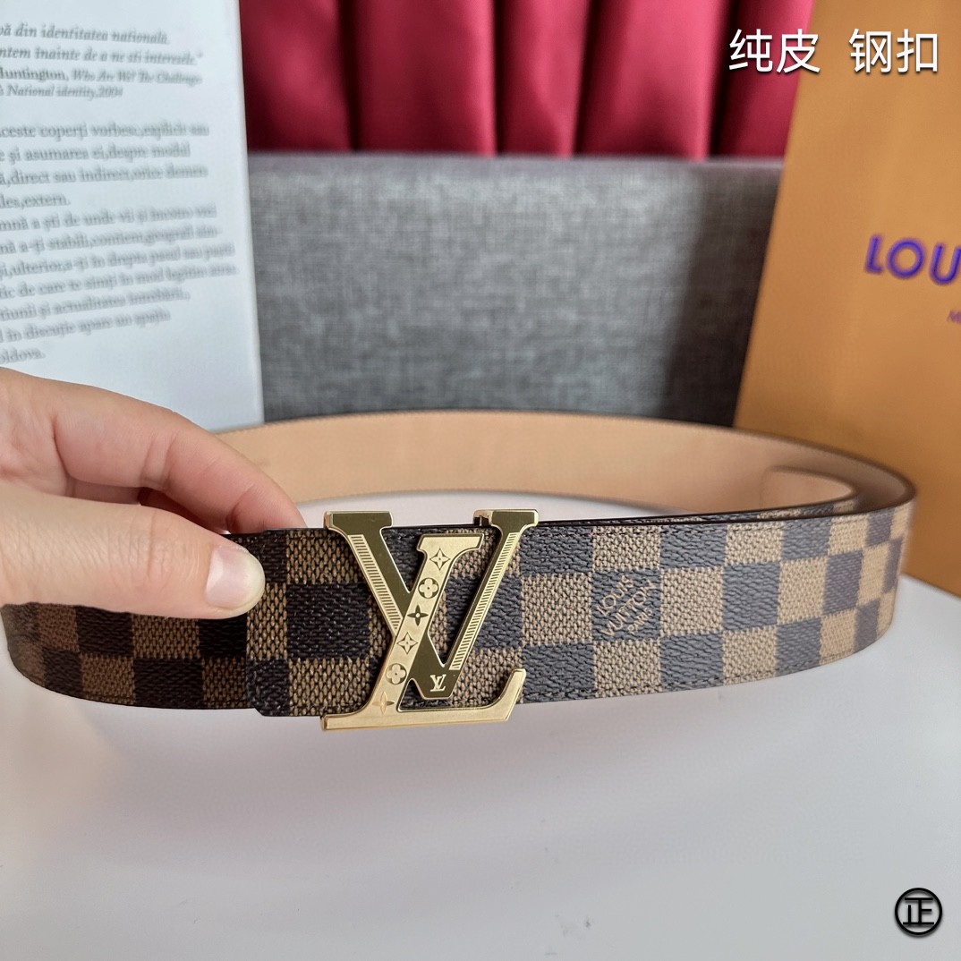 LOUISVUITTON[正]原单品质经典印花搭配原单精品扣精工制作细节看图实物拍摄高端奢华宽度4.0c