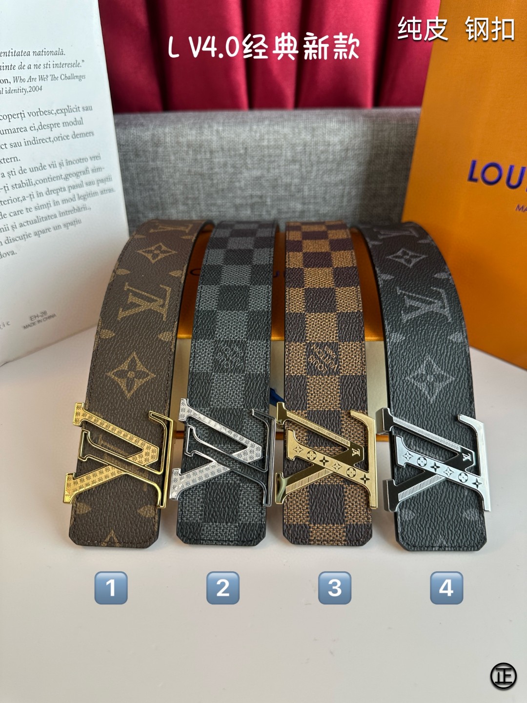 LOUISVUITTON[正]原单品质经典印花搭配原单精品扣精工制作细节看图实物拍摄高端奢华宽度4.0c