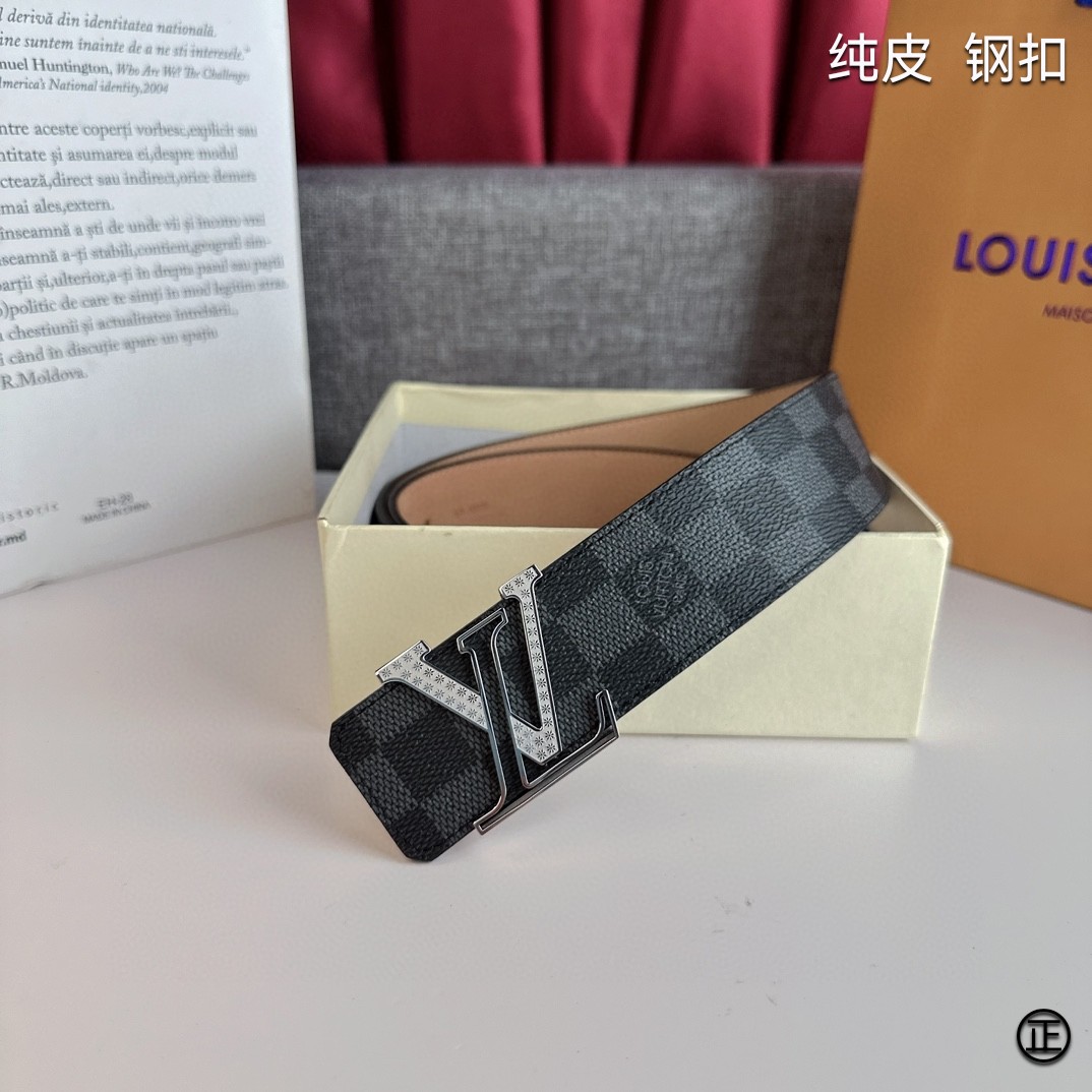 LOUISVUITTON[正]原单品质经典印花搭配原单精品扣精工制作细节看图实物拍摄高端奢华宽度4.0c