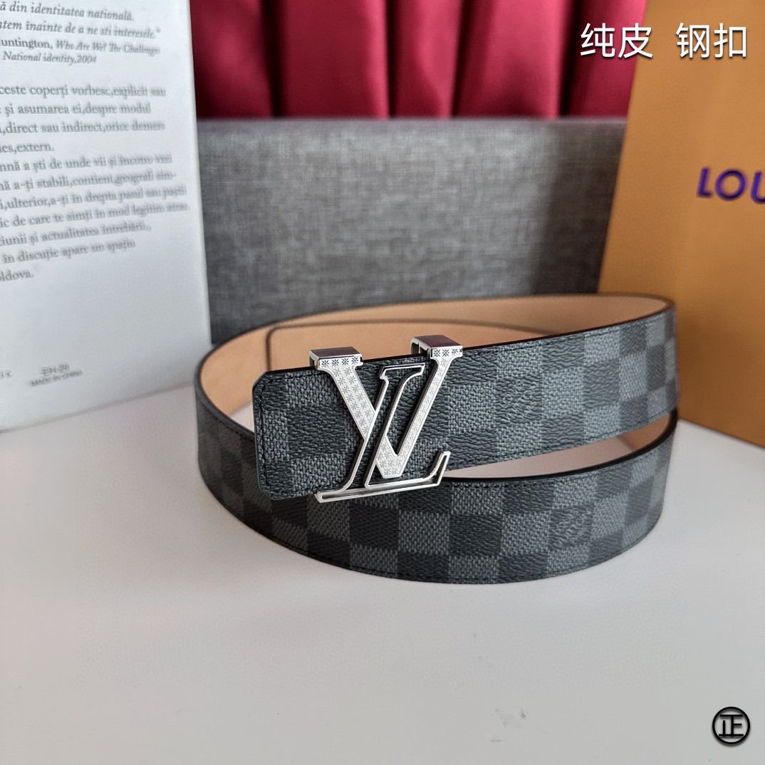 LOUISVUITTON[正]原单品质经典印花搭配原单精品扣精工制作细节看图实物拍摄高端奢华宽度4.0c