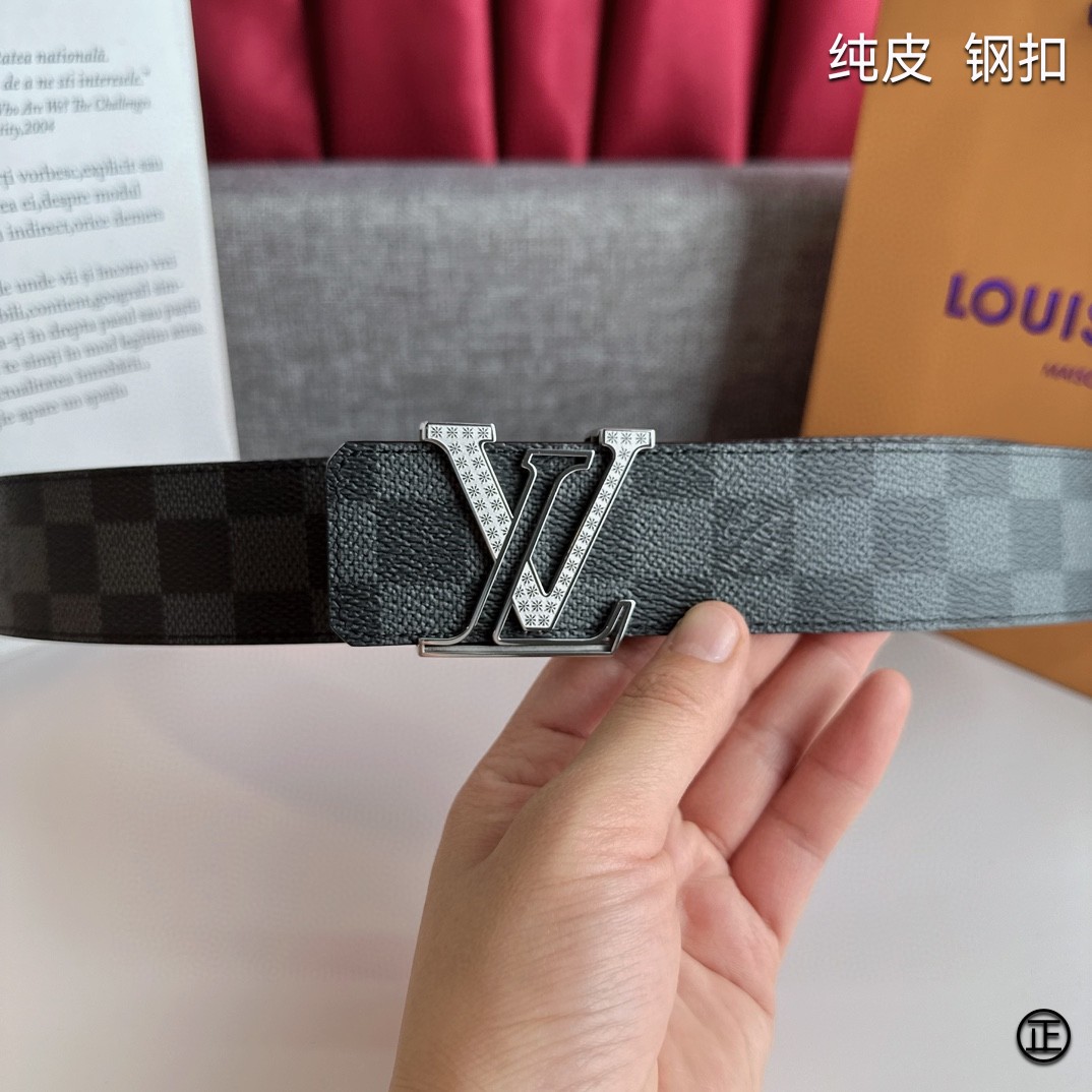 LOUISVUITTON[正]原单品质经典印花搭配原单精品扣精工制作细节看图实物拍摄高端奢华宽度4.0c