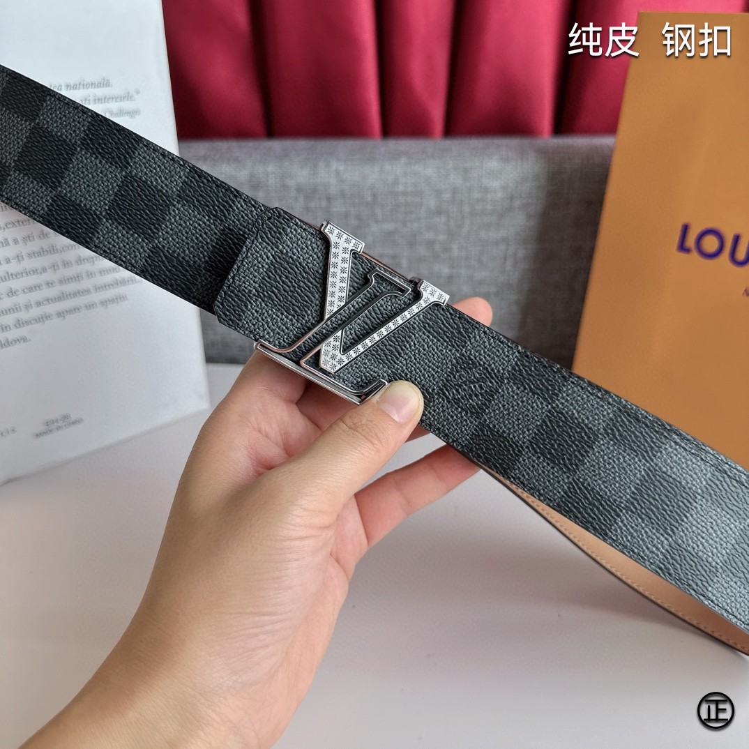 LOUISVUITTON[正]原单品质经典印花搭配原单精品扣精工制作细节看图实物拍摄高端奢华宽度4.0c