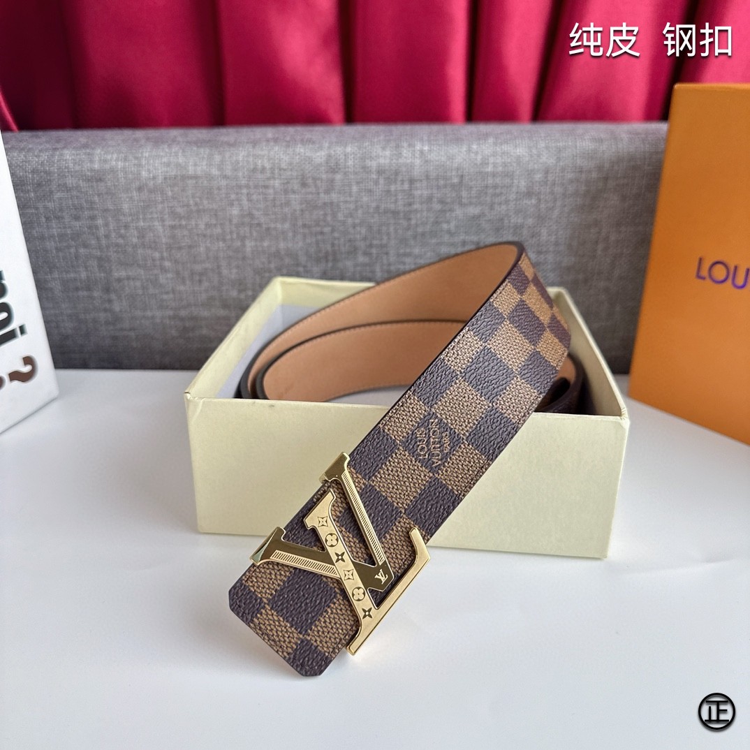 LOUISVUITTON[正]原单品质经典印花搭配原单精品扣精工制作细节看图实物拍摄高端奢华宽度4.0c