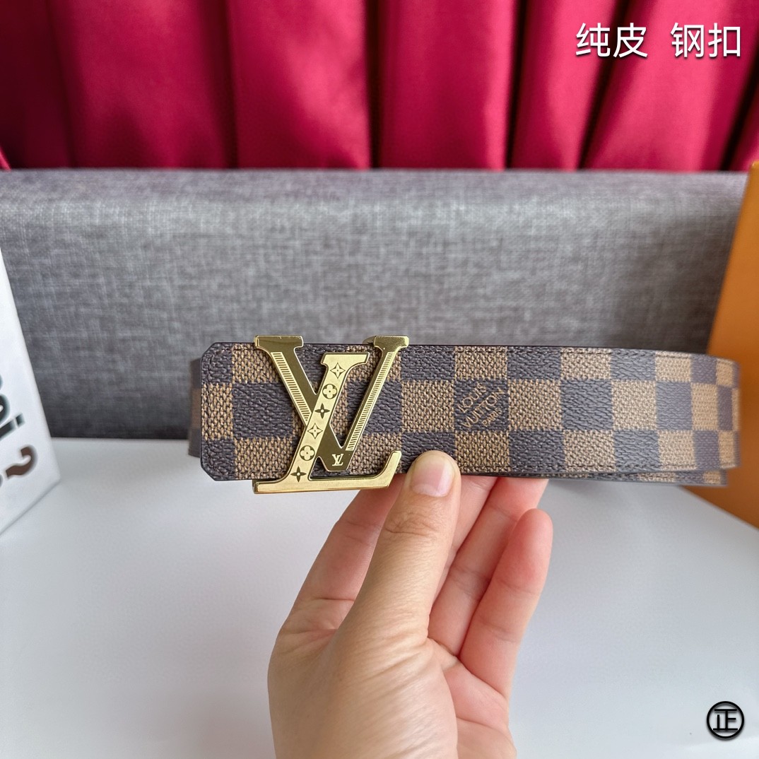 LOUISVUITTON[正]原单品质经典印花搭配原单精品扣精工制作细节看图实物拍摄高端奢华宽度4.0c