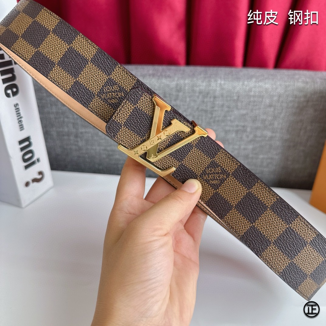 LOUISVUITTON[正]原单品质经典印花搭配原单精品扣精工制作细节看图实物拍摄高端奢华宽度4.0c