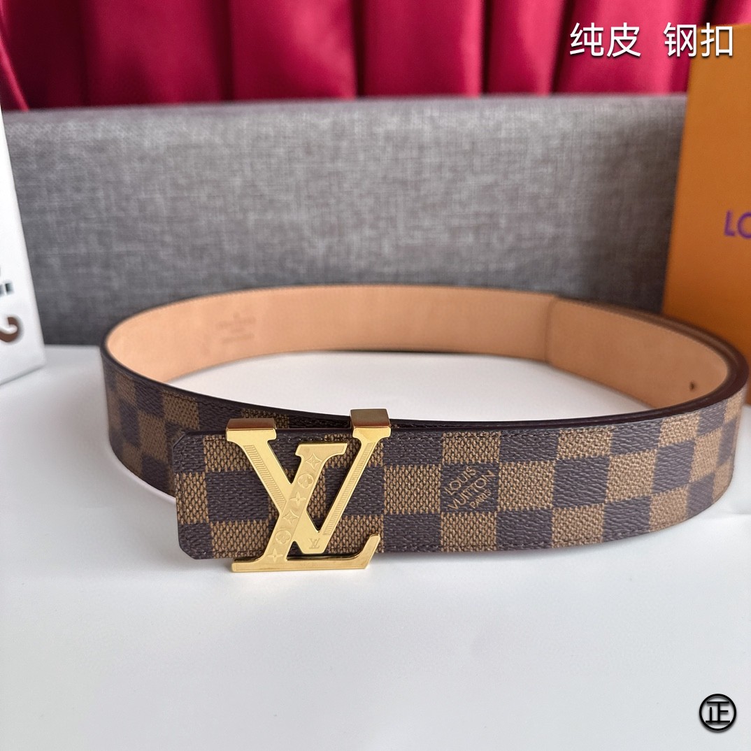 LOUISVUITTON[正]原单品质经典印花搭配原单精品扣精工制作细节看图实物拍摄高端奢华宽度4.0c