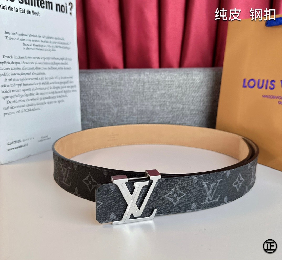 LOUISVUITTON[正]原单品质经典印花搭配原单精品扣精工制作细节看图实物拍摄高端奢华宽度4.0c