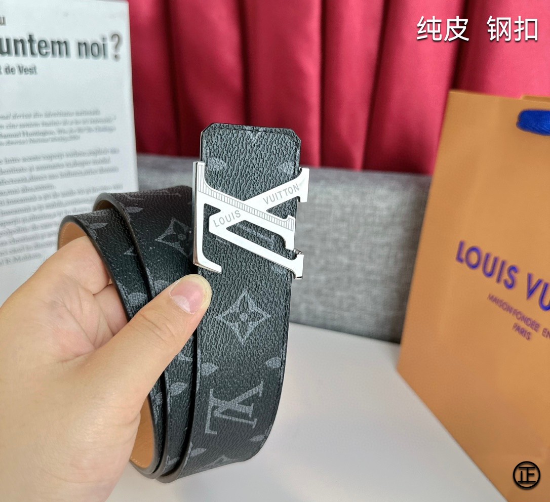 LOUISVUITTON[正]原单品质经典印花搭配原单精品扣精工制作细节看图实物拍摄高端奢华宽度4.0c