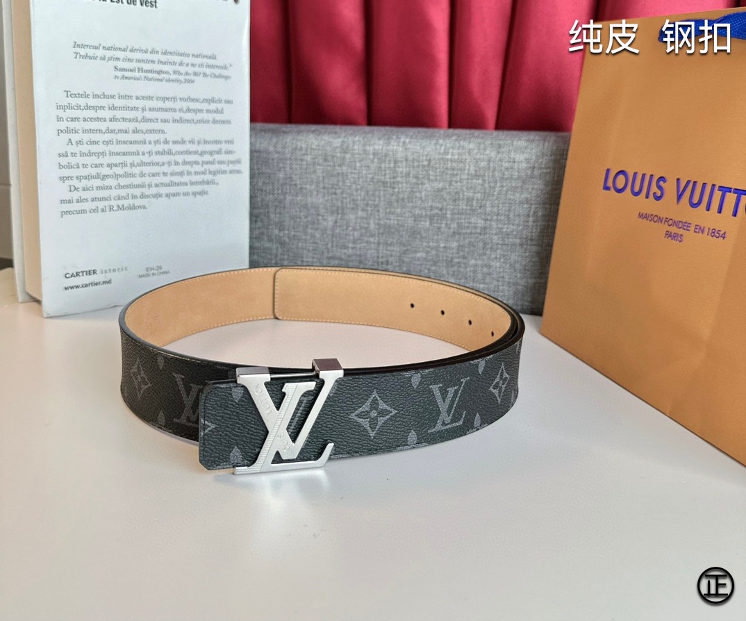 LOUISVUITTON[正]原单品质经典印花搭配原单精品扣精工制作细节看图实物拍摄高端奢华宽度4.0c