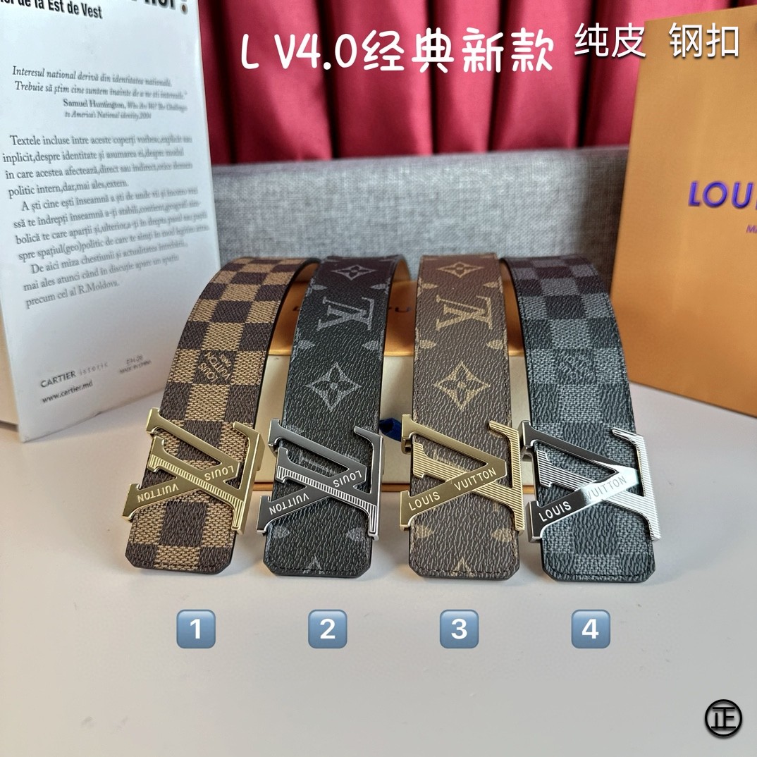 LOUISVUITTON[正]原单品质经典印花搭配原单精品扣精工制作细节看图实物拍摄高端奢华宽度4.0c