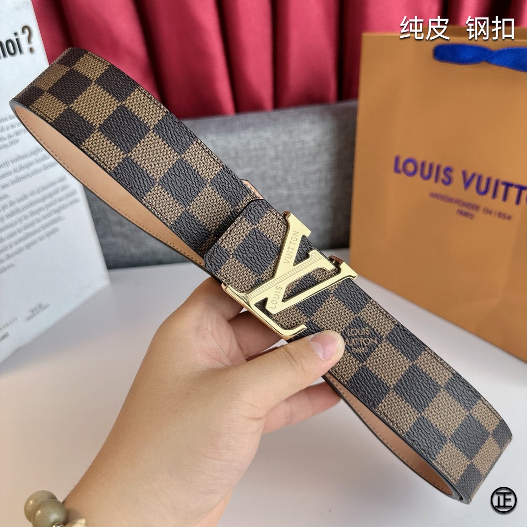 LOUISVUITTON[正]原单品质经典印花搭配原单精品扣精工制作细节看图实物拍摄高端奢华宽度4.0c