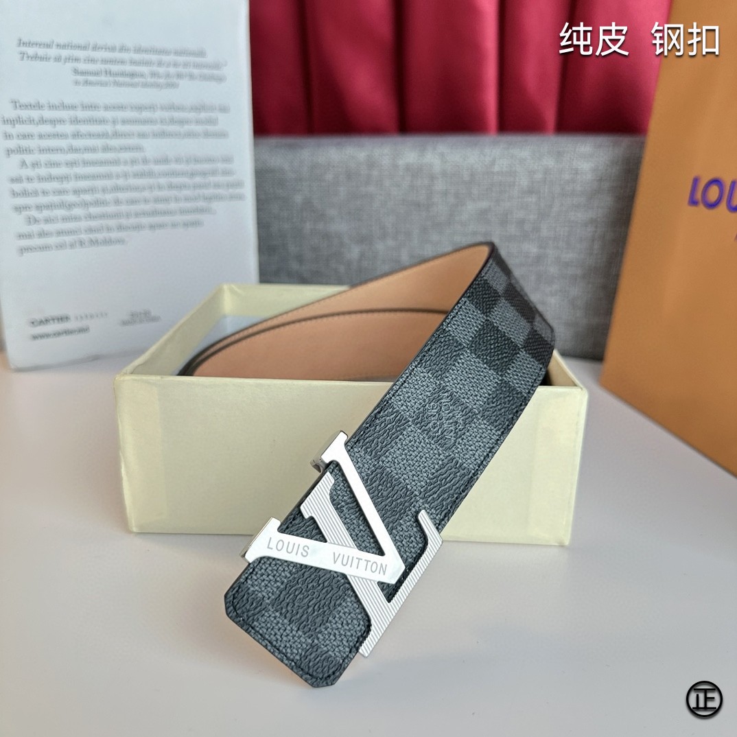 LOUISVUITTON[正]原单品质经典印花搭配原单精品扣精工制作细节看图实物拍摄高端奢华宽度4.0c