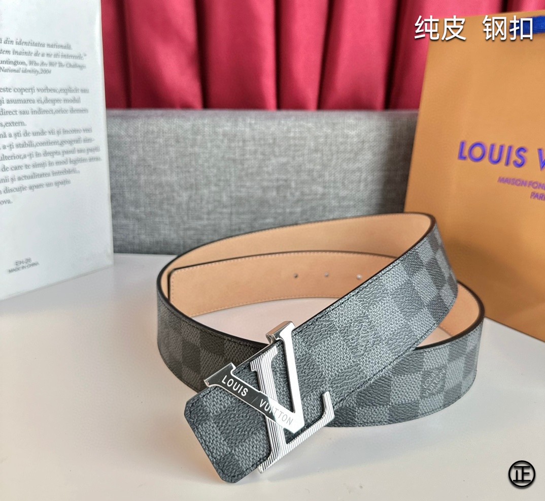 LOUISVUITTON[正]原单品质经典印花搭配原单精品扣精工制作细节看图实物拍摄高端奢华宽度4.0c