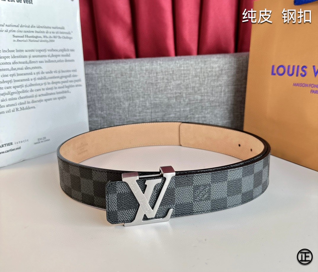 LOUISVUITTON[正]原单品质经典印花搭配原单精品扣精工制作细节看图实物拍摄高端奢华宽度4.0c