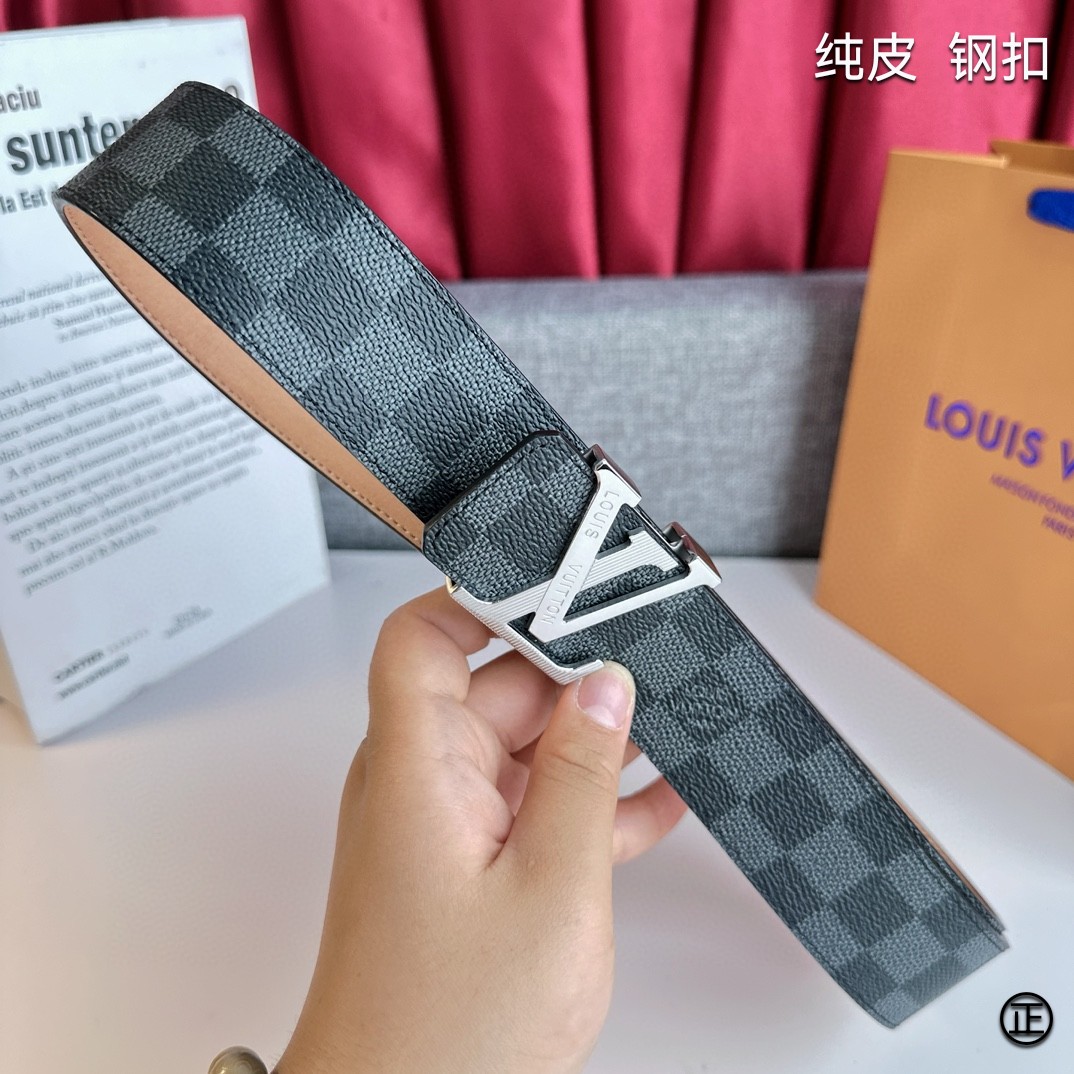 LOUISVUITTON[正]原单品质经典印花搭配原单精品扣精工制作细节看图实物拍摄高端奢华宽度4.0c