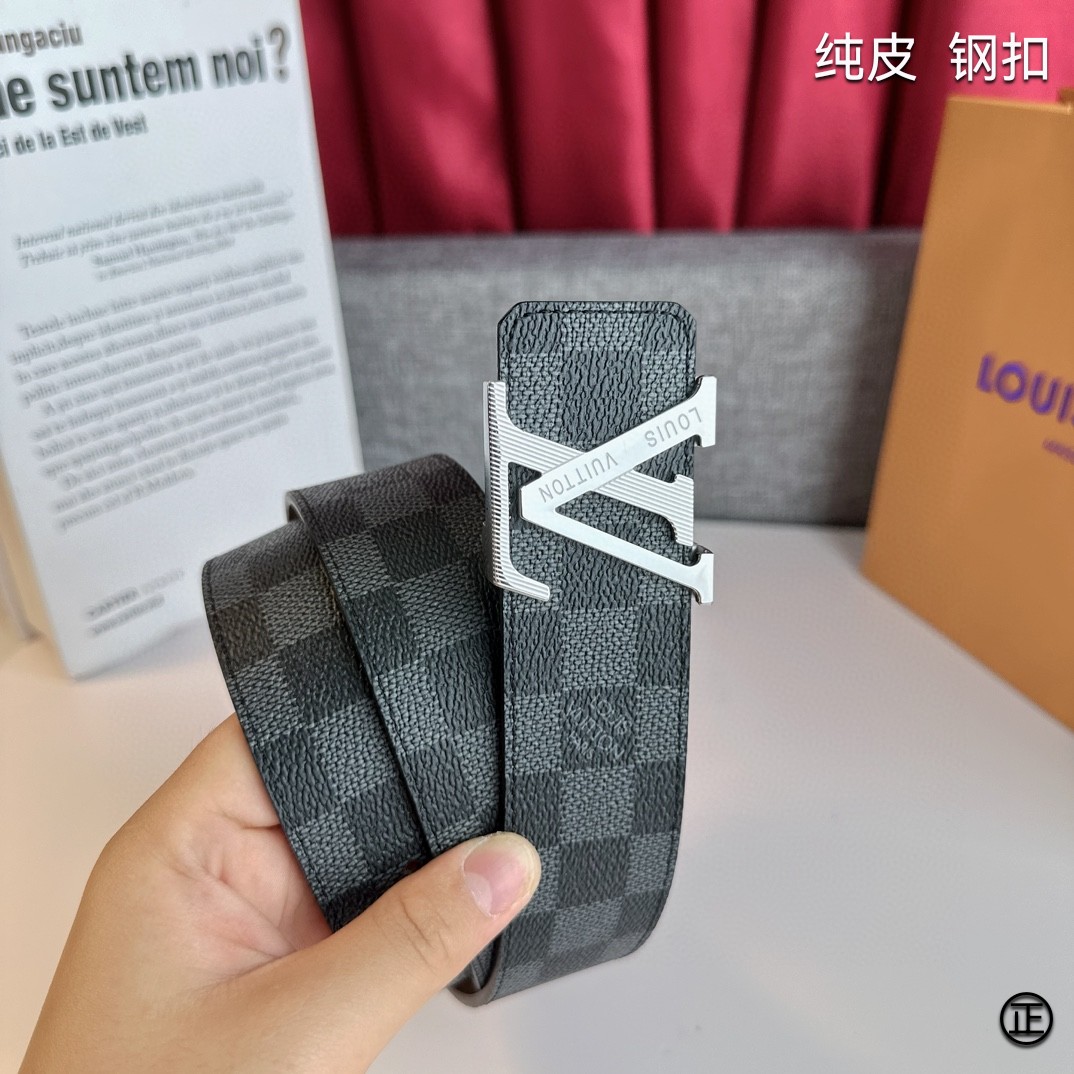 LOUISVUITTON[正]原单品质经典印花搭配原单精品扣精工制作细节看图实物拍摄高端奢华宽度4.0c