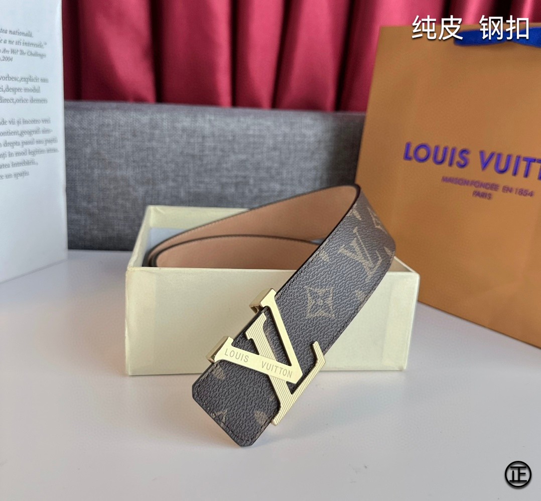 LOUISVUITTON[正]原单品质经典印花搭配原单精品扣精工制作细节看图实物拍摄高端奢华宽度4.0c