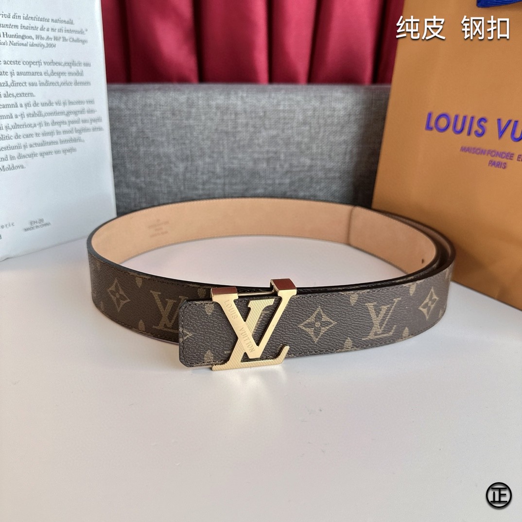 LOUISVUITTON[正]原单品质经典印花搭配原单精品扣精工制作细节看图实物拍摄高端奢华宽度4.0c